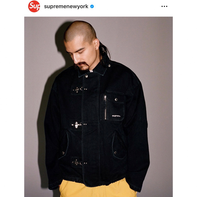 Supreme Canvas Clip Jacket Black - 23SS 착용 스타일