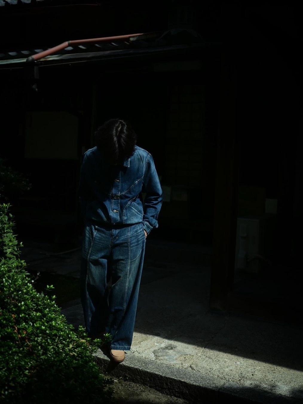 Sage Nation Denim Jiji Jacket Raw Denim, Sage Nation Welt Trouser Denim Raw Denim 착용 스타일 - 2