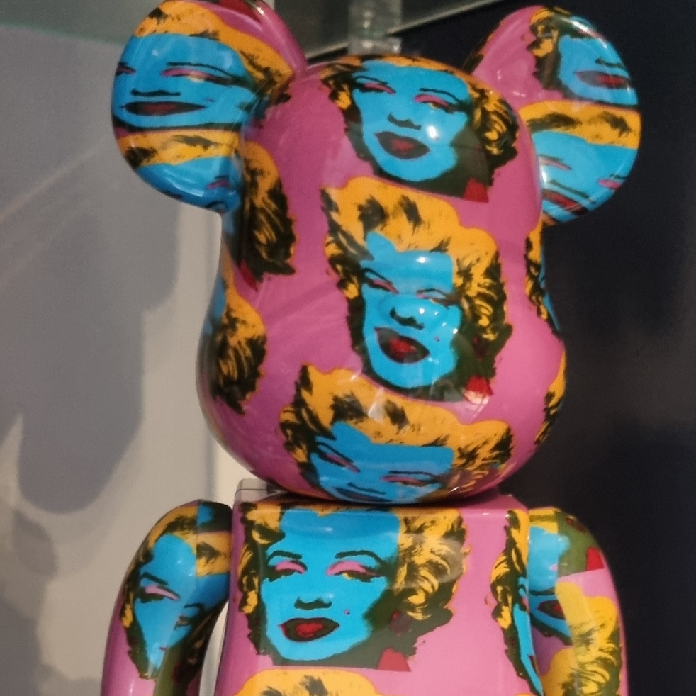 Bearbrick Andy Warhol Marilyn Monroe #2 100% & 400% Set 착용 스타일 - 2