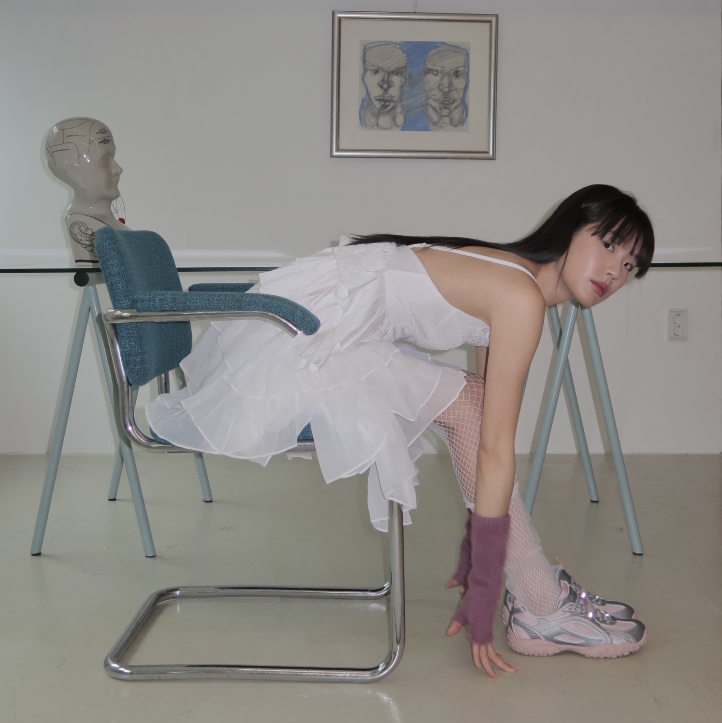 Fila Echappe MS Silver Moon 착용 스타일 - 2
