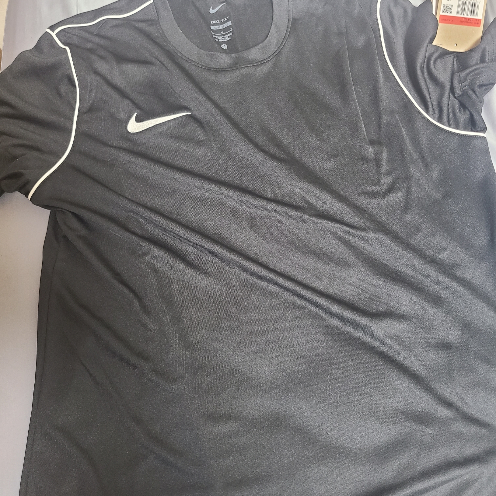 Nike Dri-Fit Park 20 Swoosh Short Sleeve Top Black 착용 스타일
