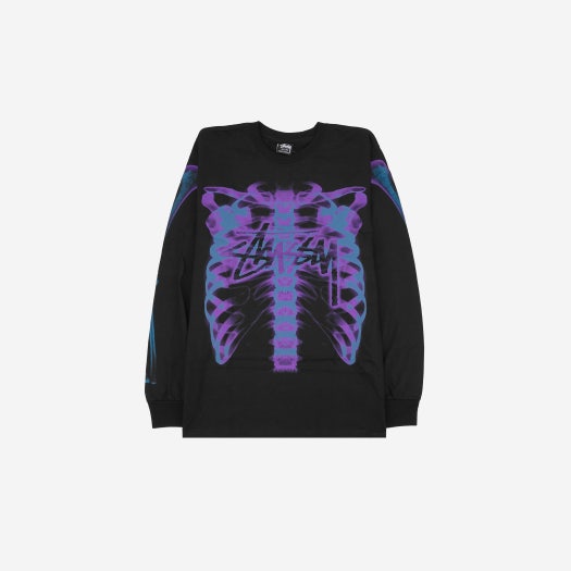 Stussy Rib Cage LS T-Shirt Black