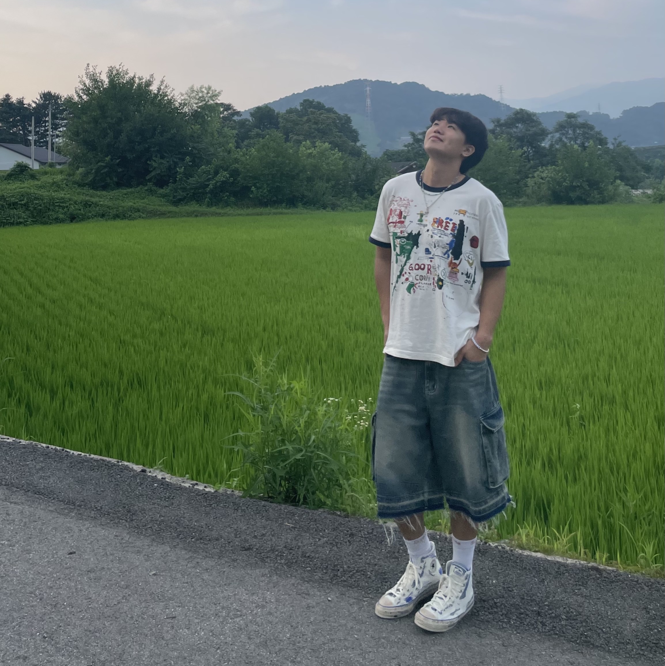 Converse x Ader Error Chuck 70 High White 착용 스타일