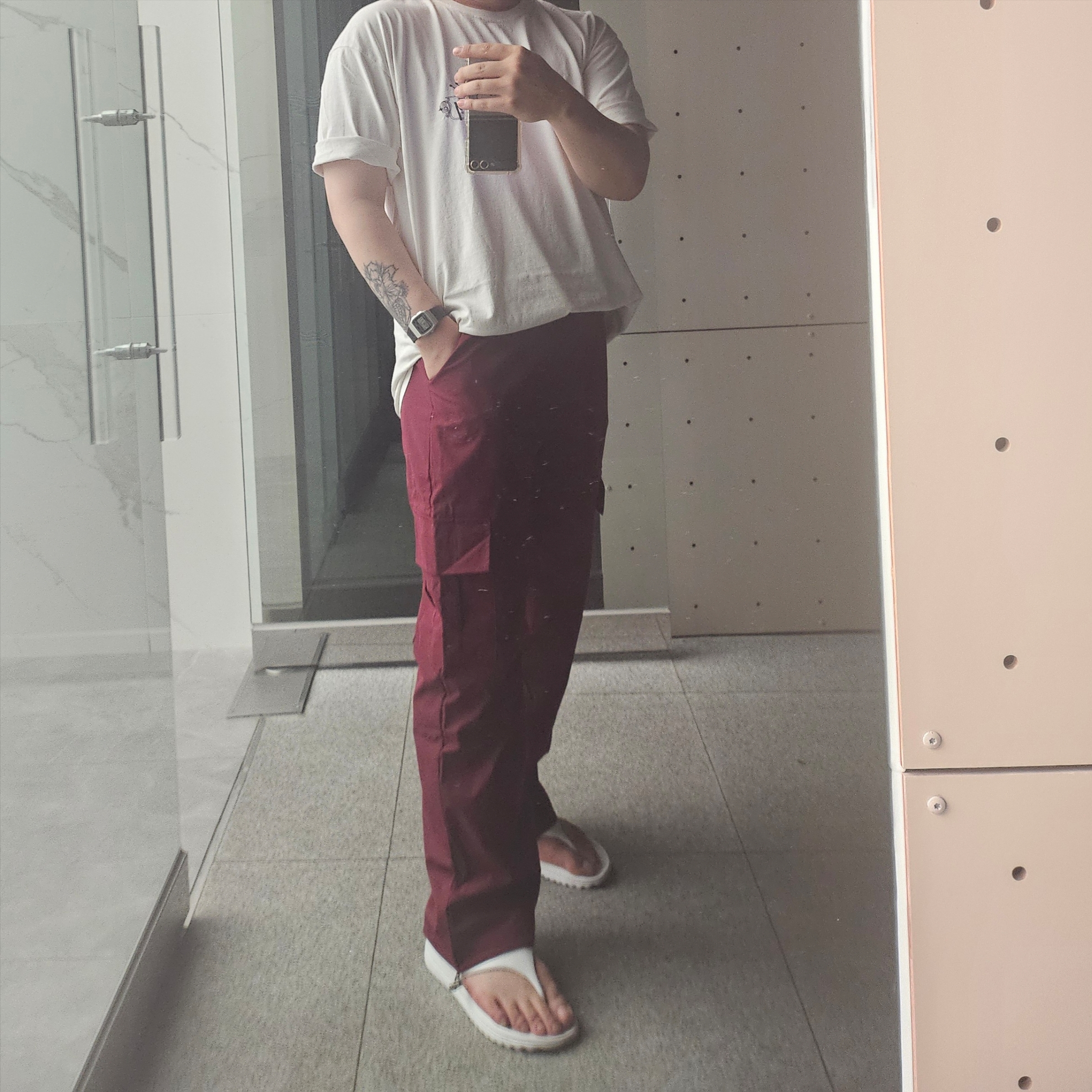 Stussy Built To Last Pigment Dyed T-Shirt Natural 착용 스타일 - 1
