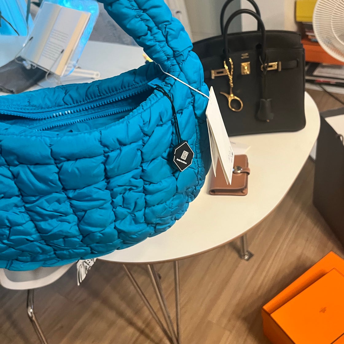 [COS] Quilted Mini Bright Turquoise 韓国人気 PREORDER 🩵COS QUILTED MINI BAG สีBRIGHT TURQUOISE🇬🇧 3890