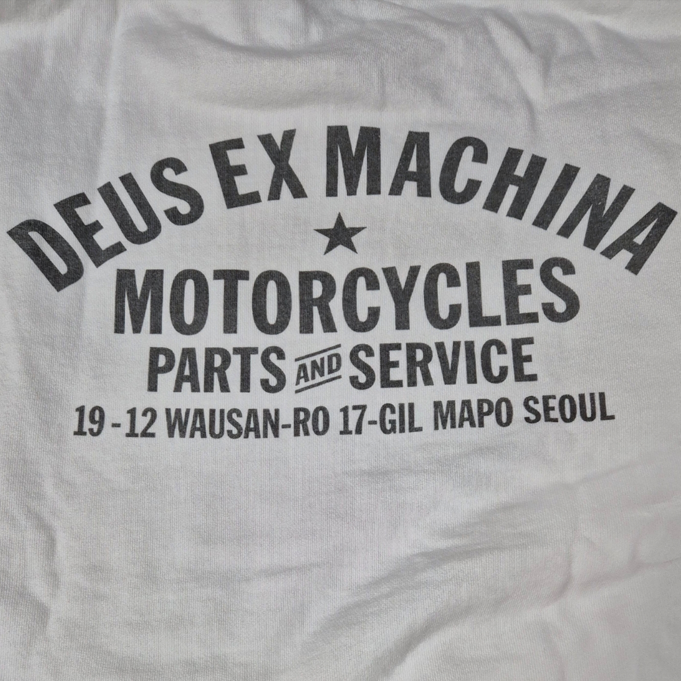 Deus Ex Machina Oversized Seoul Hoodie Vintage White 착용 스타일 - 3