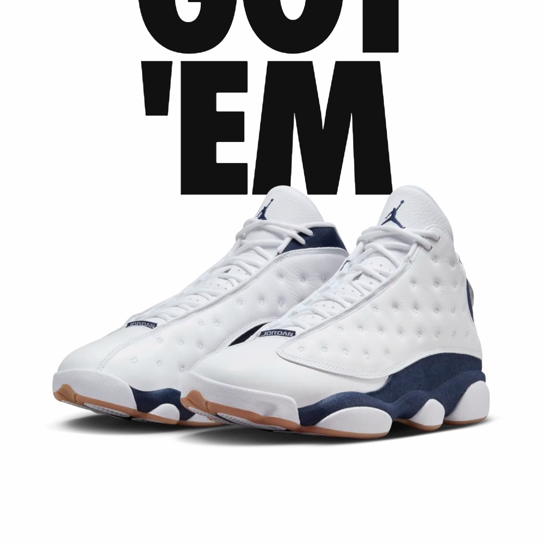Jordan 13 Retro White and Midnight Navy 착용 스타일