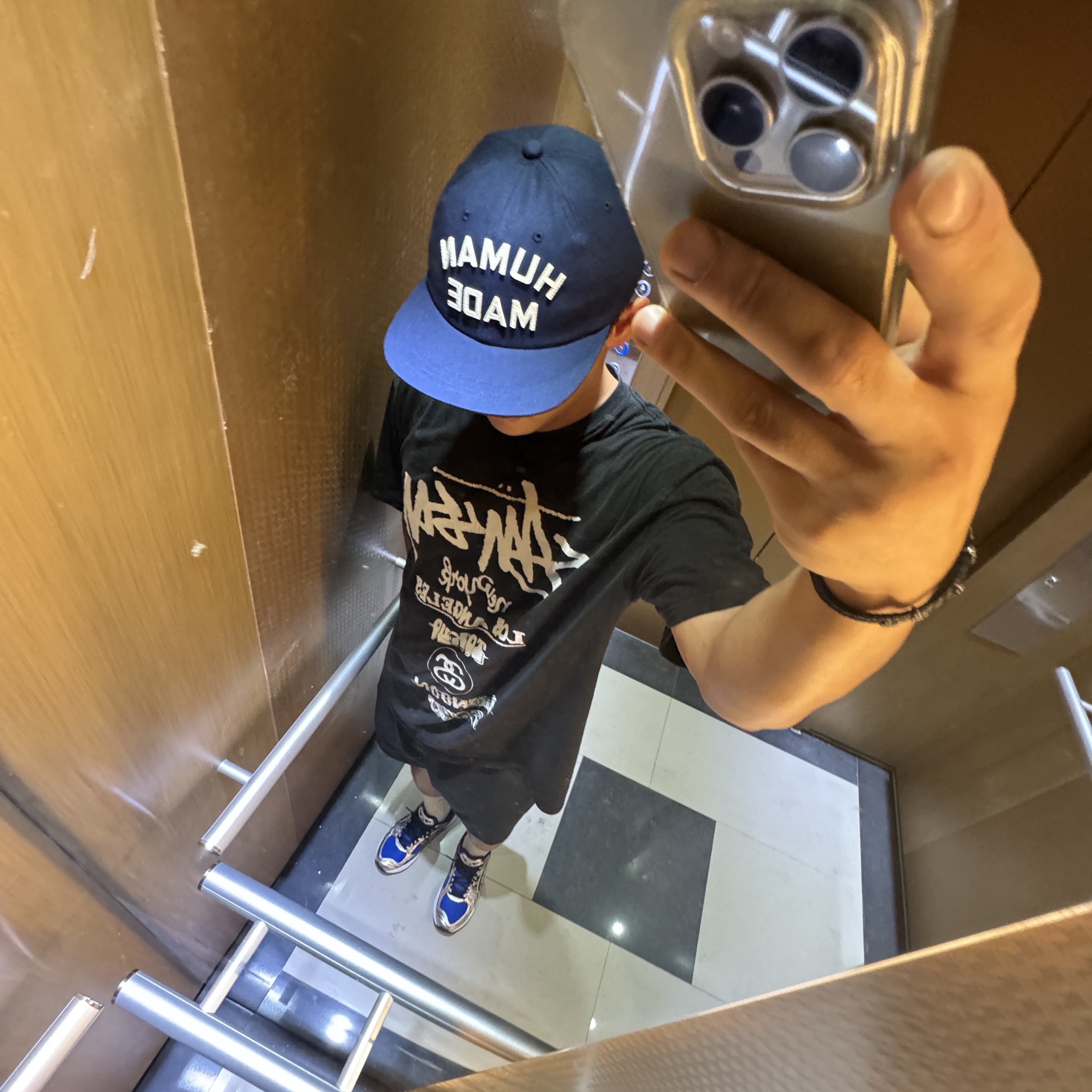 Human Made Baseball Cap Navy, Asics Gel-Kayano 14 Monaco Blue Black 착용 스타일 - 1