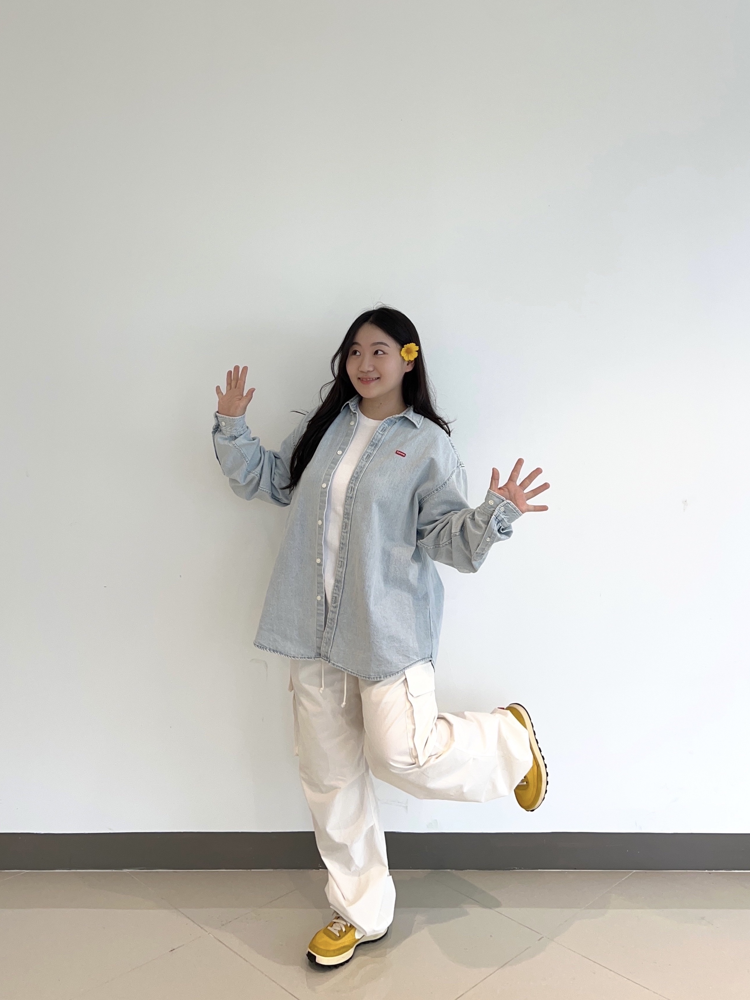 Nike x Tom Sachs General Purpose Shoe Archive, Supreme Small Box Shirt Washed Blue - 24SS 착용 스타일 - 1