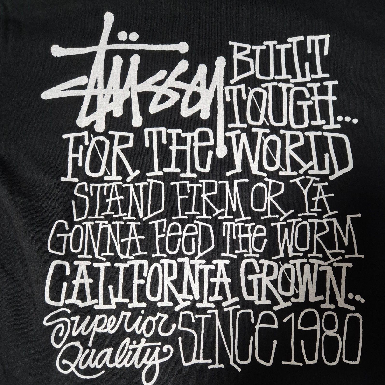 Stussy California Grown Pigment Dyed T-Shirt Black 착용 스타일