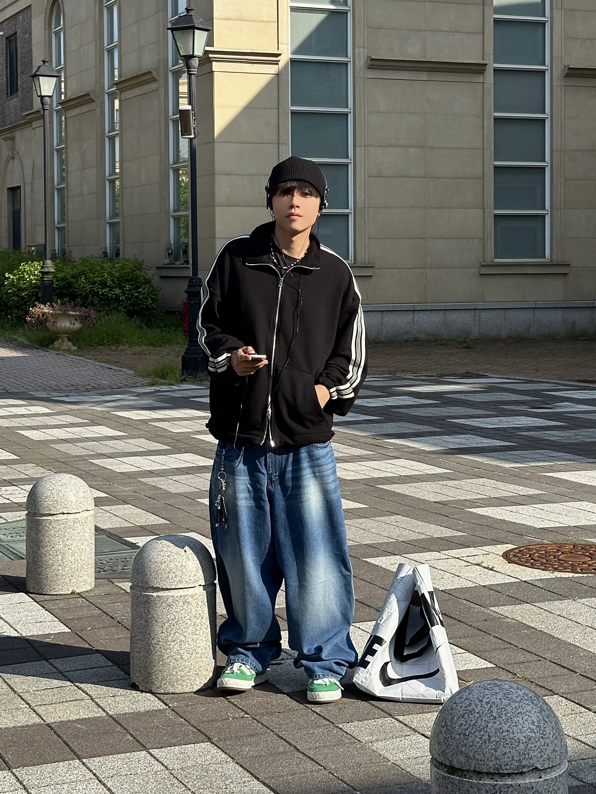 Adidas Adimatic Green 착용 스타일 - 2