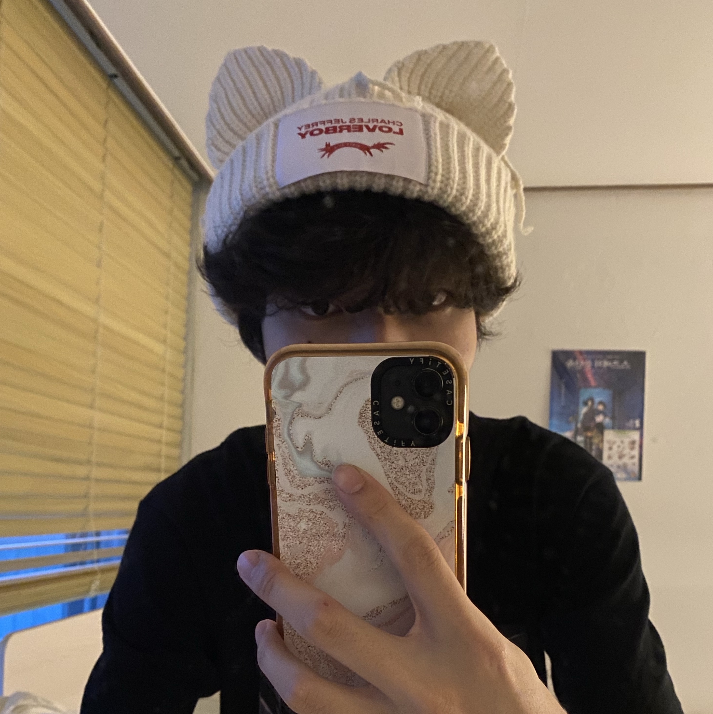 Charles Jeffrey Loverboy Chunky Ears Beanie Ecru 착용 스타일