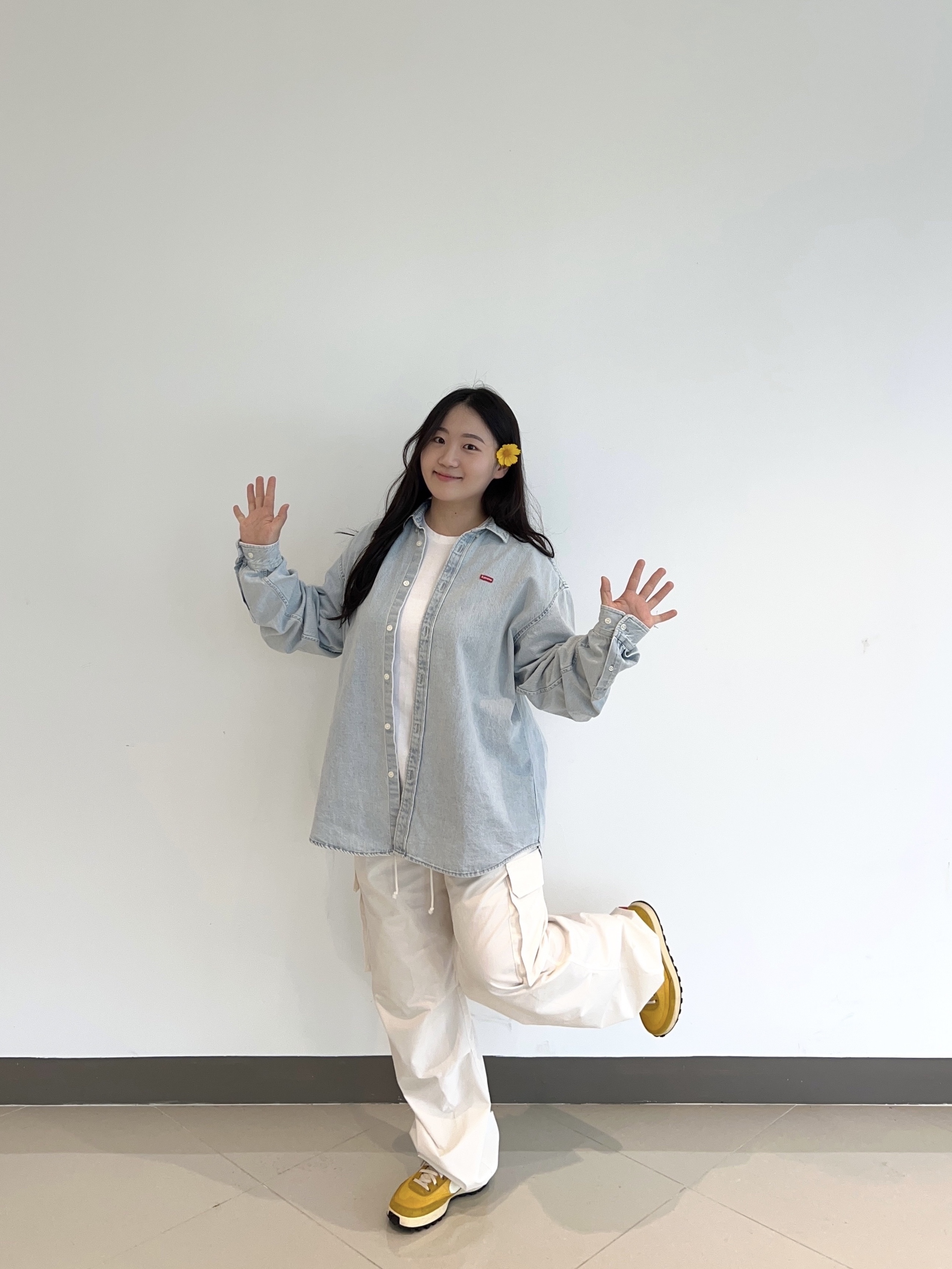 Nike x Tom Sachs General Purpose Shoe Archive, Supreme Small Box Shirt Washed Blue - 24SS 착용 스타일 - 4