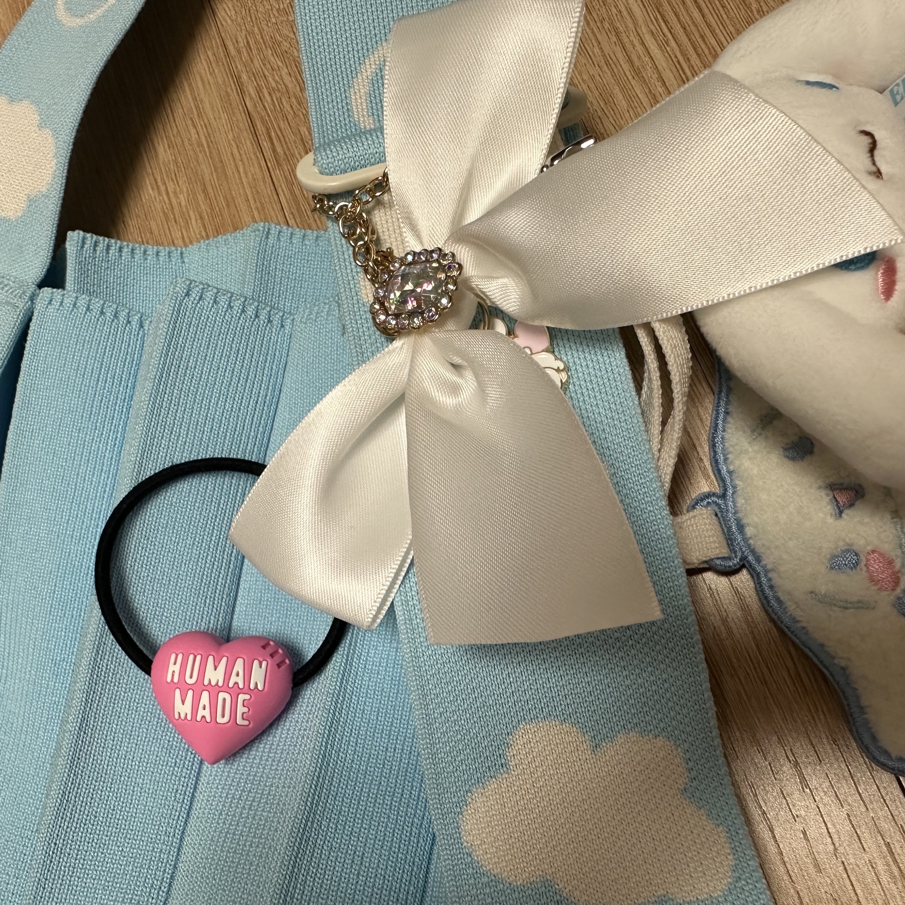 Human Made Heart Rubber Band Pink 착용 스타일 - 2