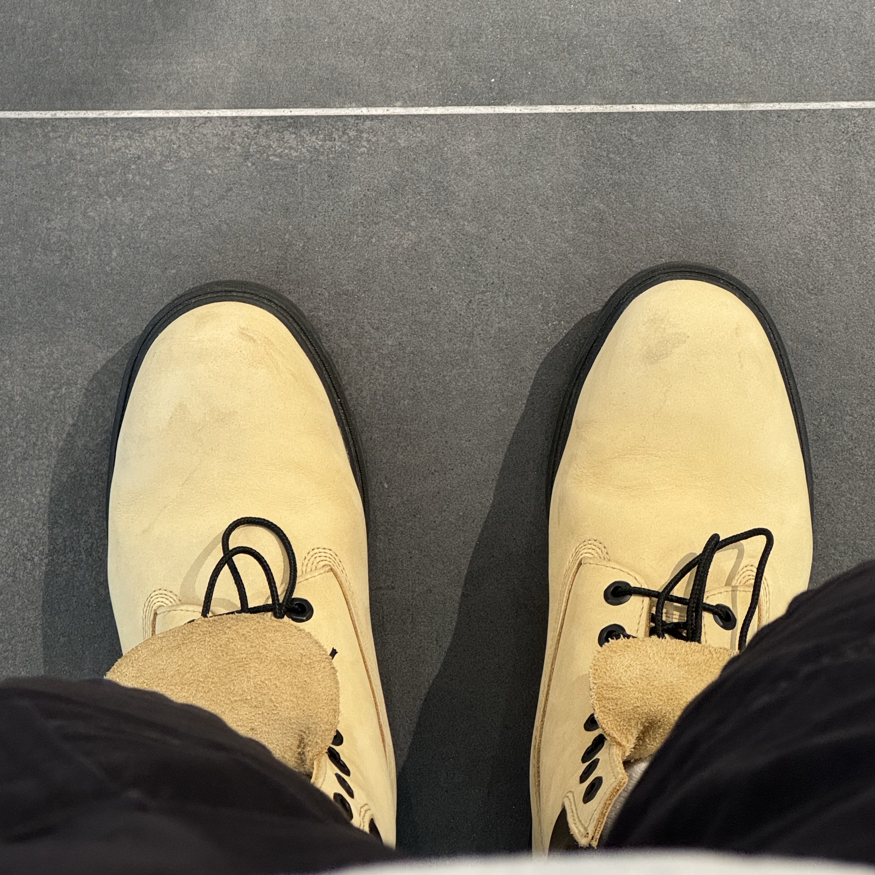 Timberland Classic 6 Inch Waterproof Boot Light Yellow Nubuck - Wide 착용 스타일