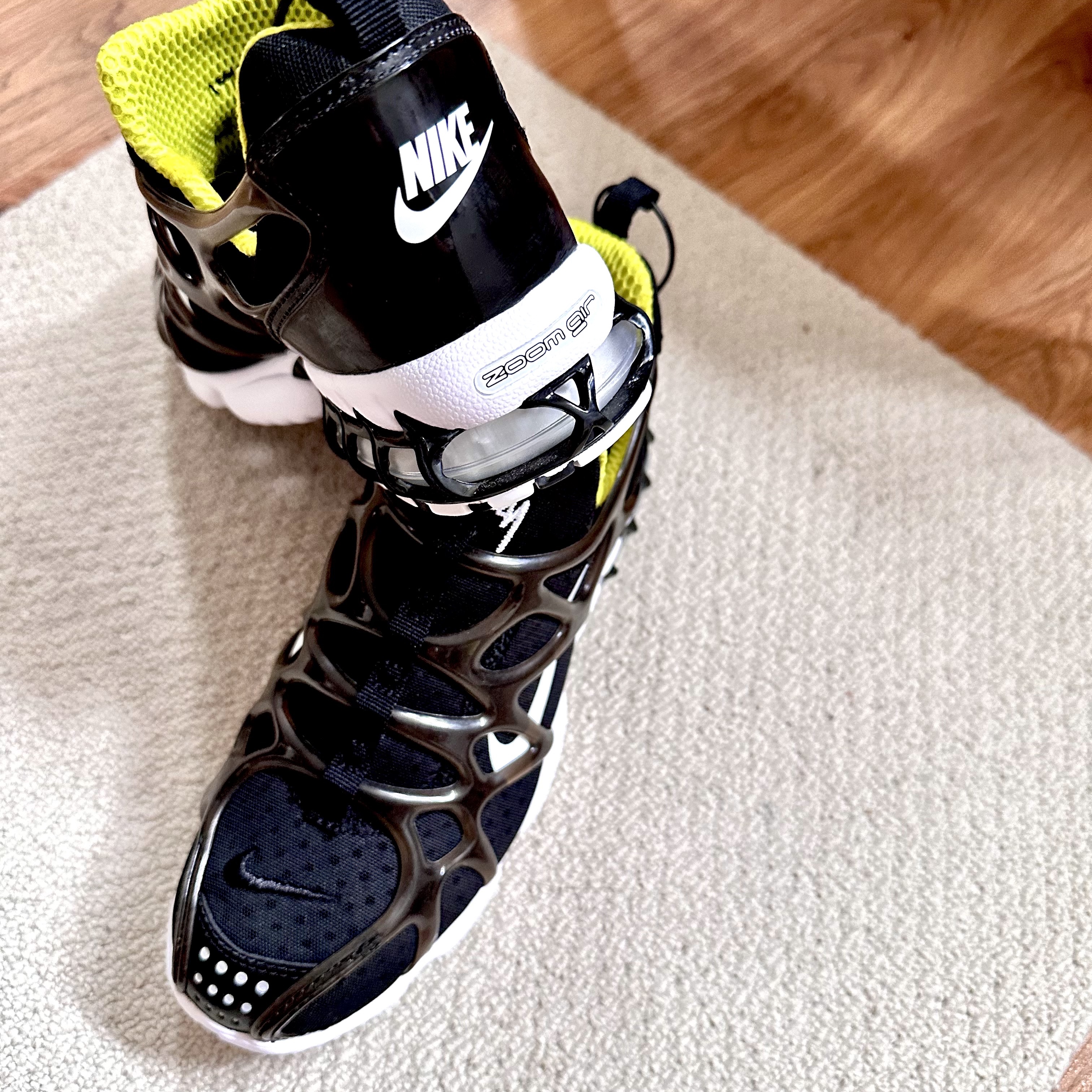 Nike x Stussy Air Zoom Spiridon Kukini Black 착용 스타일 - 1