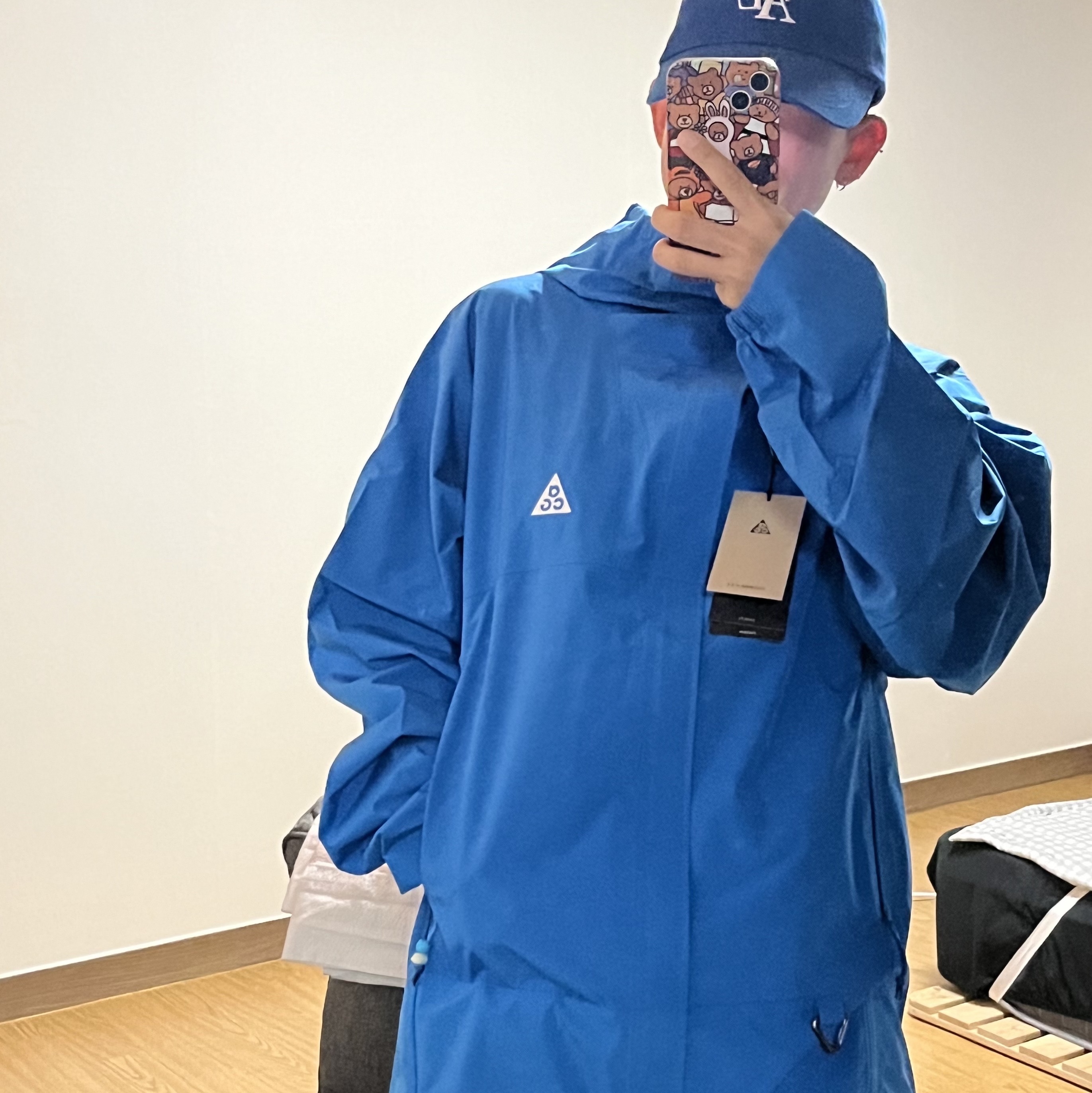 Nike ACG Storm-Fit ADV Cascade Rains Full Zip Jacket Light Photo Blue Summit White - Asia 착용 스타일