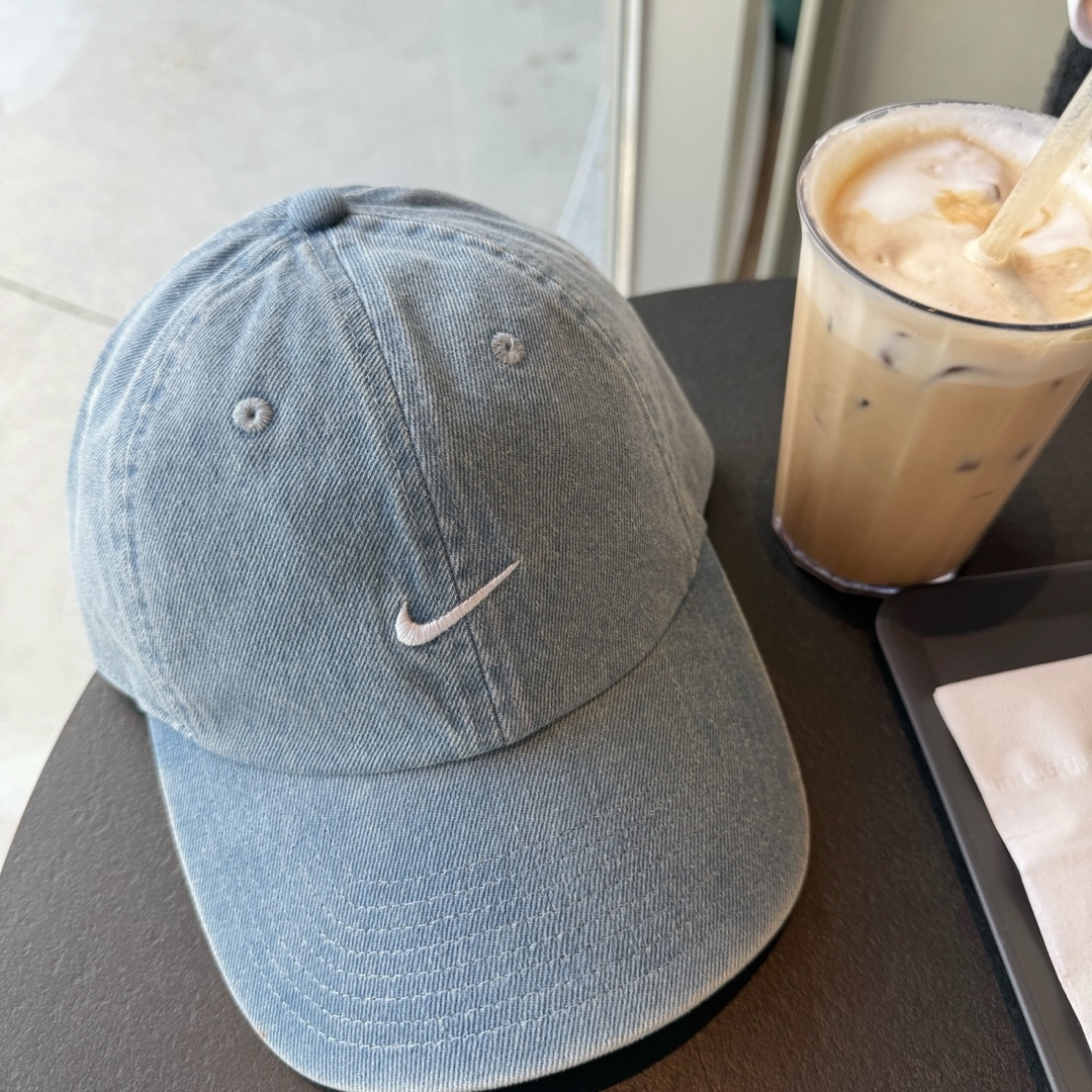 Nike Club Unstructured Denim Cap Aegean Storm Thunder Blue 착용 스타일