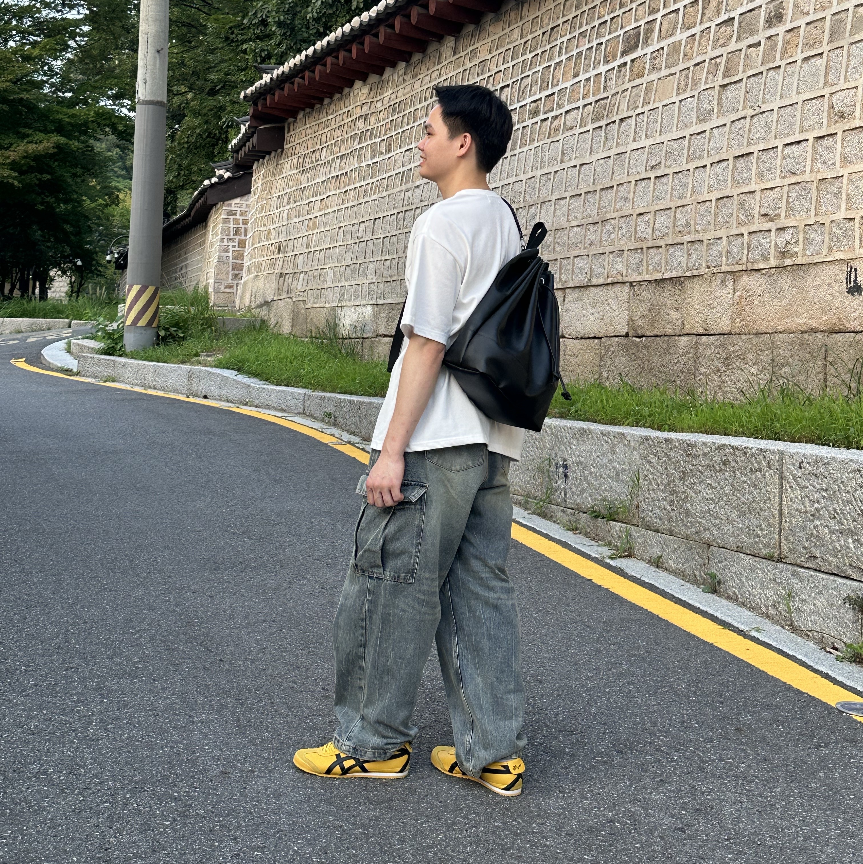 Onitsuka Tiger Mexico 66 Yellow Black 착용 스타일