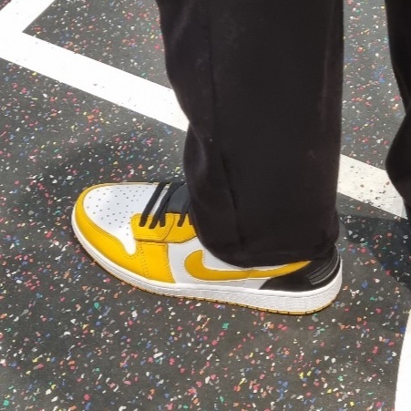 (GS) Jordan 1 Low Flyease White Taxi 착용 스타일