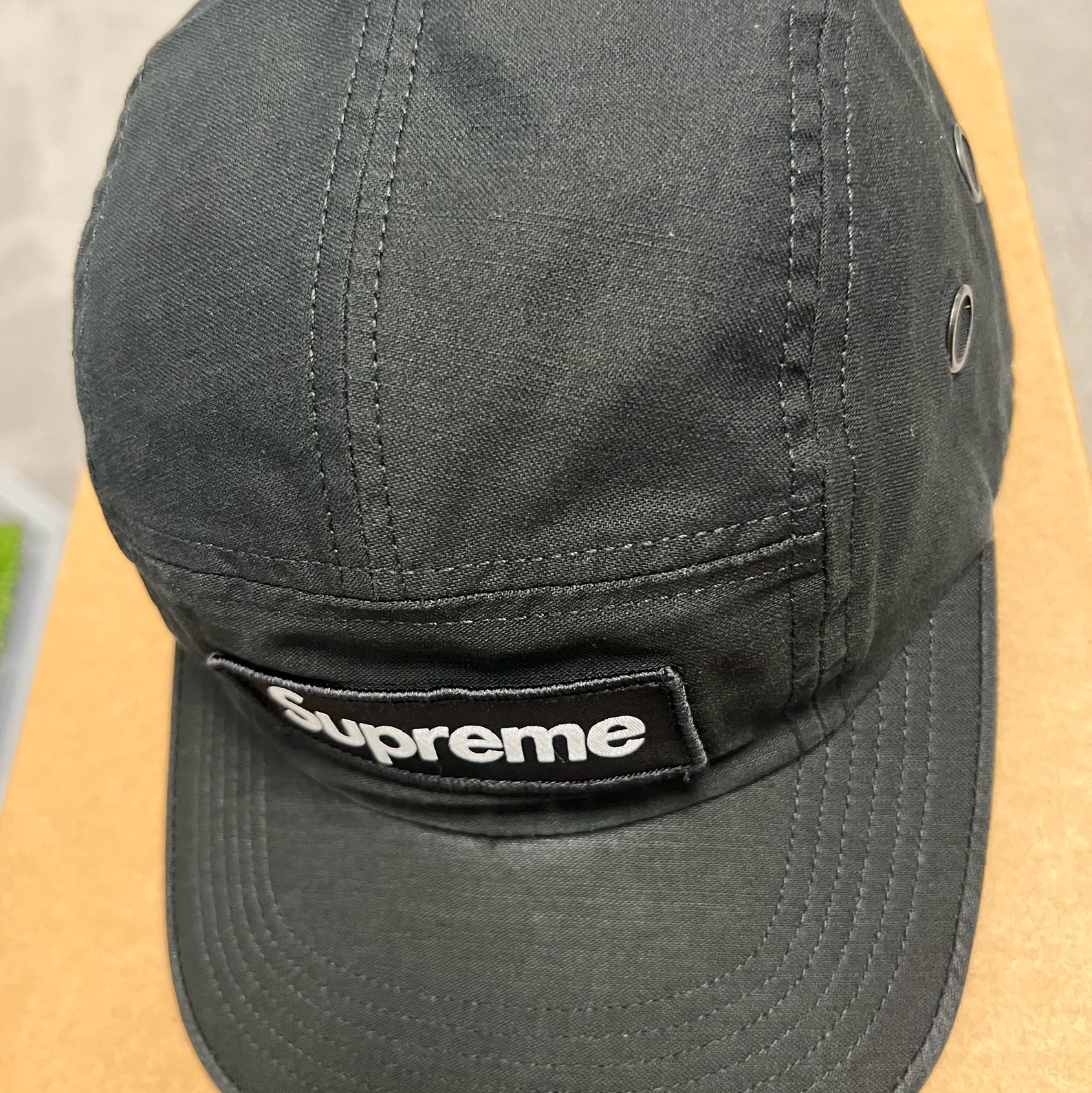 Supreme Military Camp Cap Black - 24SS 착용 스타일