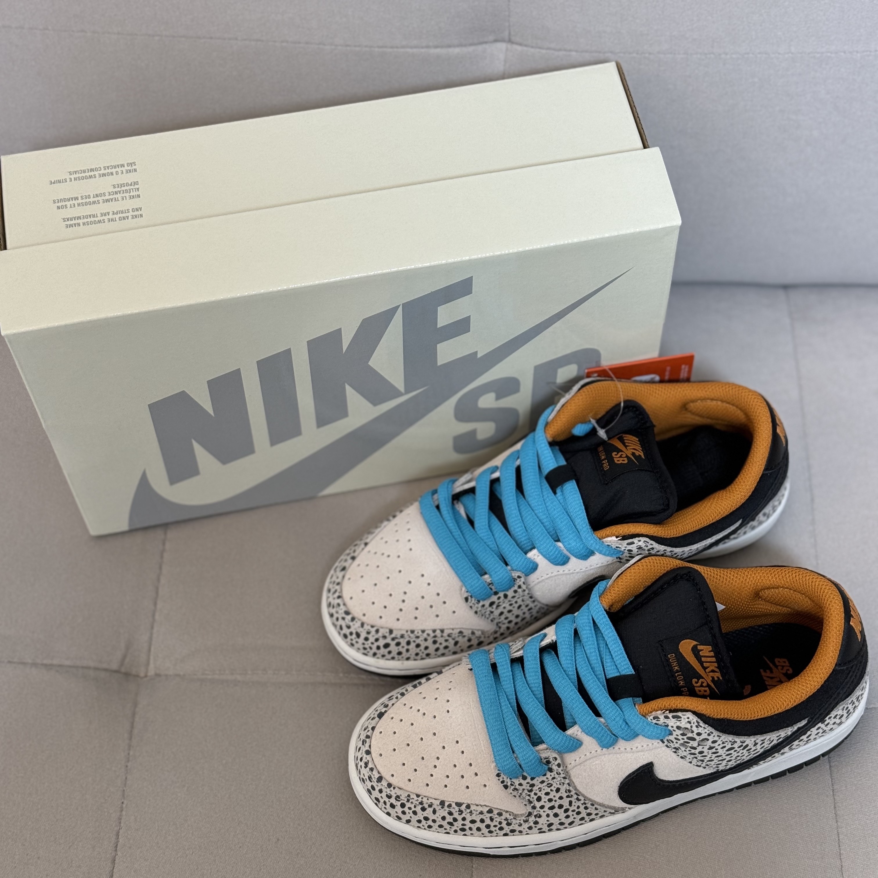 Nike SB Dunk Low Pro Electric Phantom and Black 착용 스타일 - 6