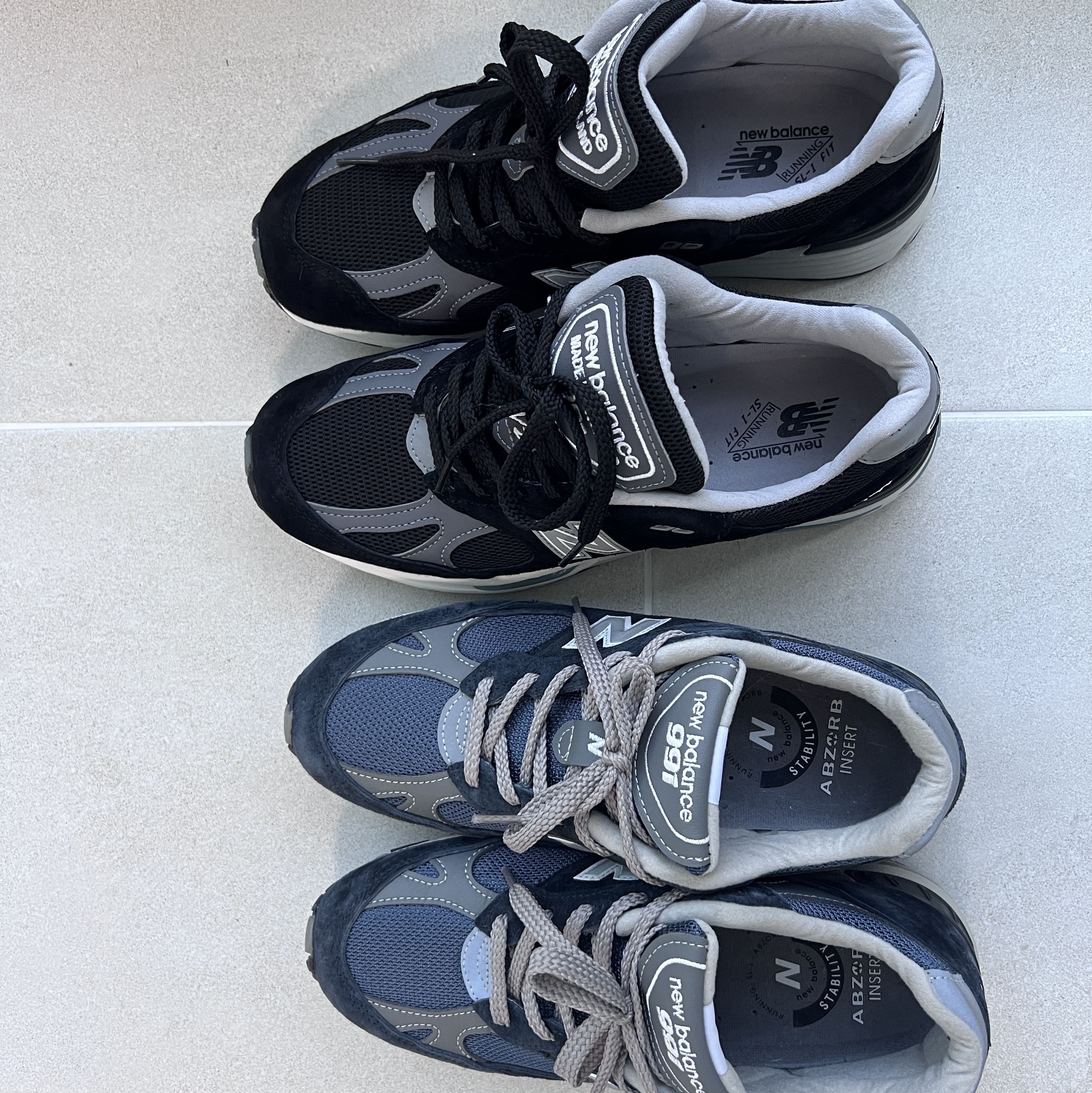 New Balance 991v2 Made in UK Black, New Balance 991 Made in UK Navy 착용 스타일 - 4