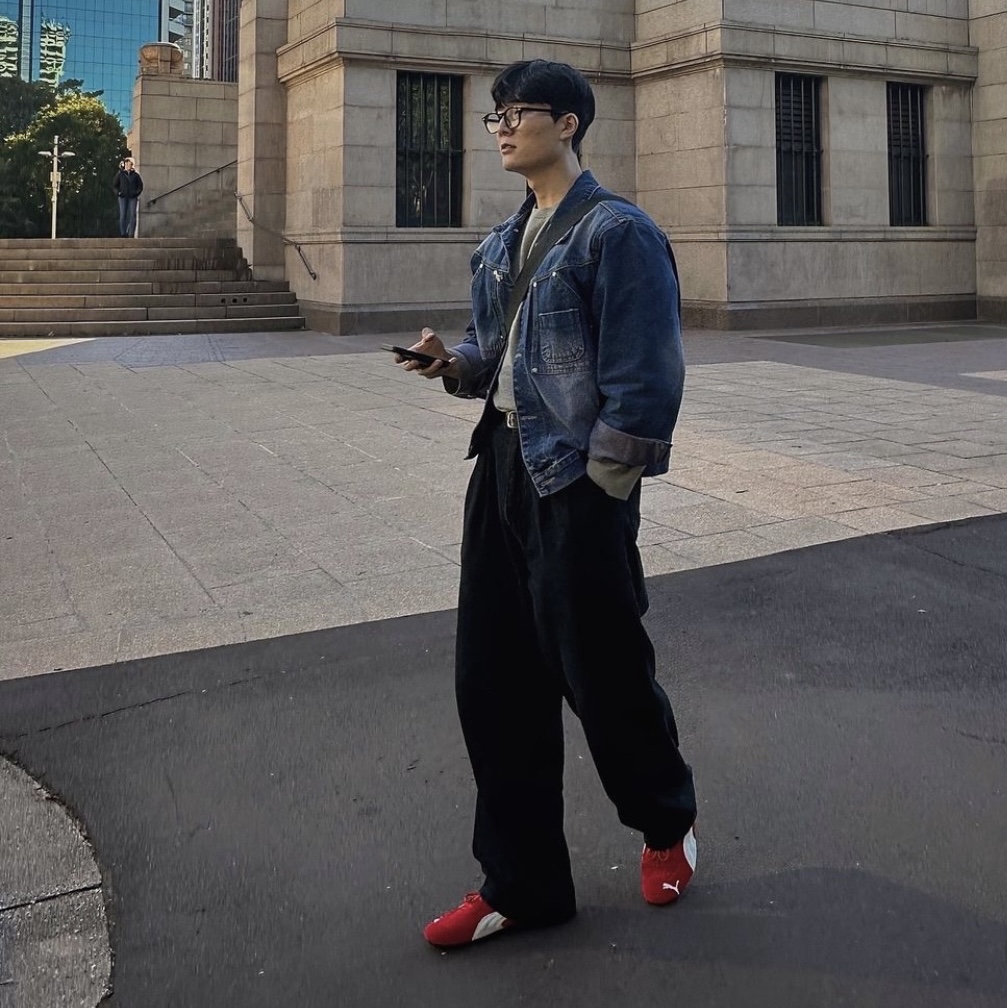 Puma Speedcat OG Red White 착용 스타일 - 2