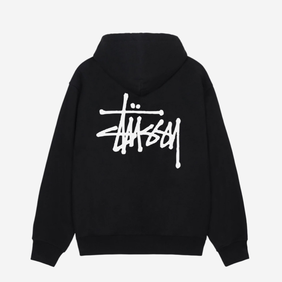 Stussy Basic Stussy Hoodie Black 착용 스타일