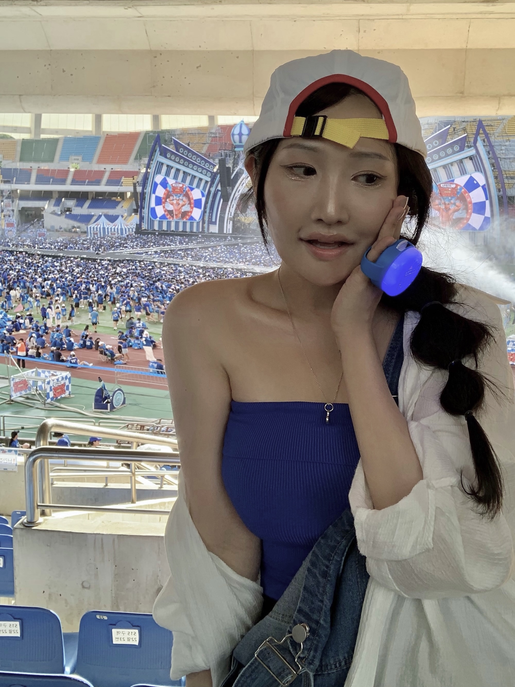 Menasoo Track Camp Cap White 착용 스타일 - 3