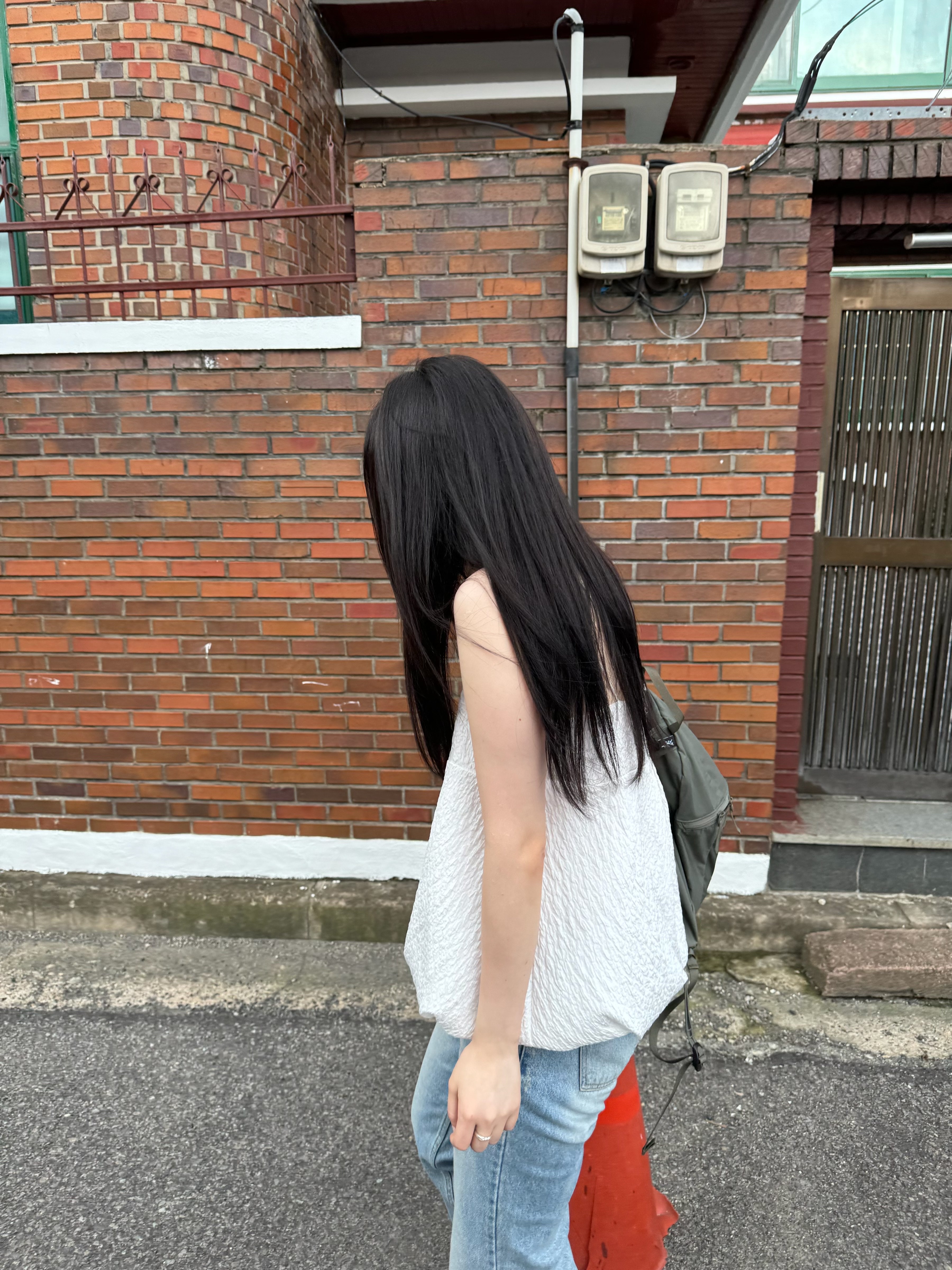 Arc'teryx Heliad 15 Backpack Forage, (W) Asics Gel-Kayano 14 White Midnight 착용 스타일 - 7
