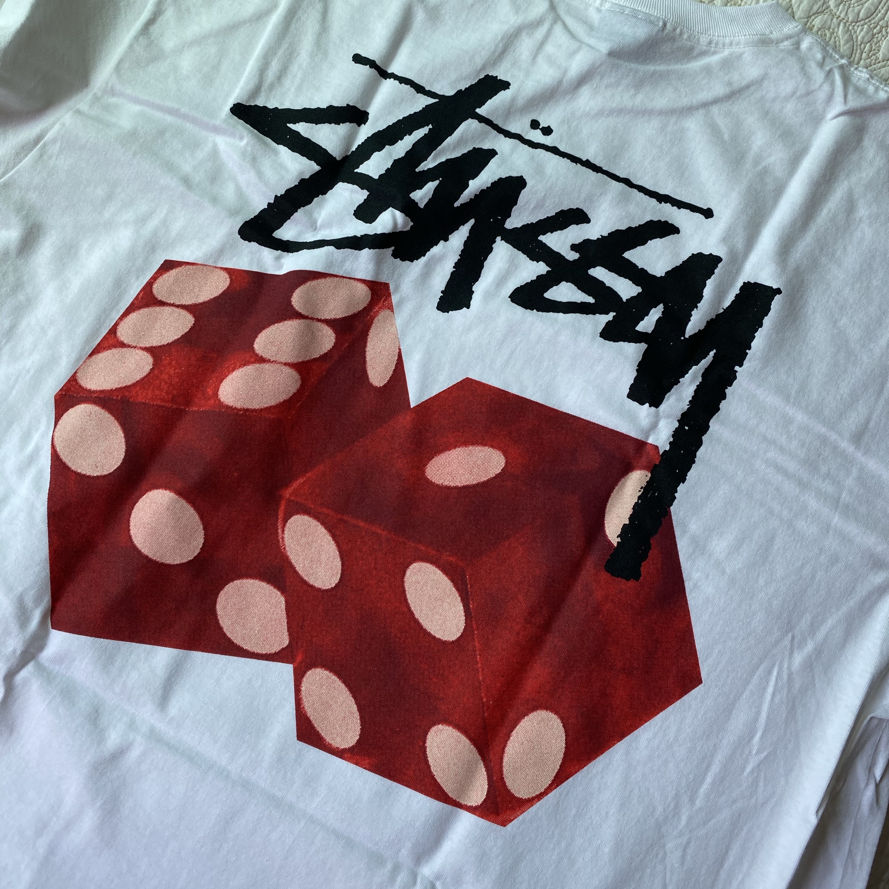 Stussy Diced Out T-Shirt White 착용 스타일