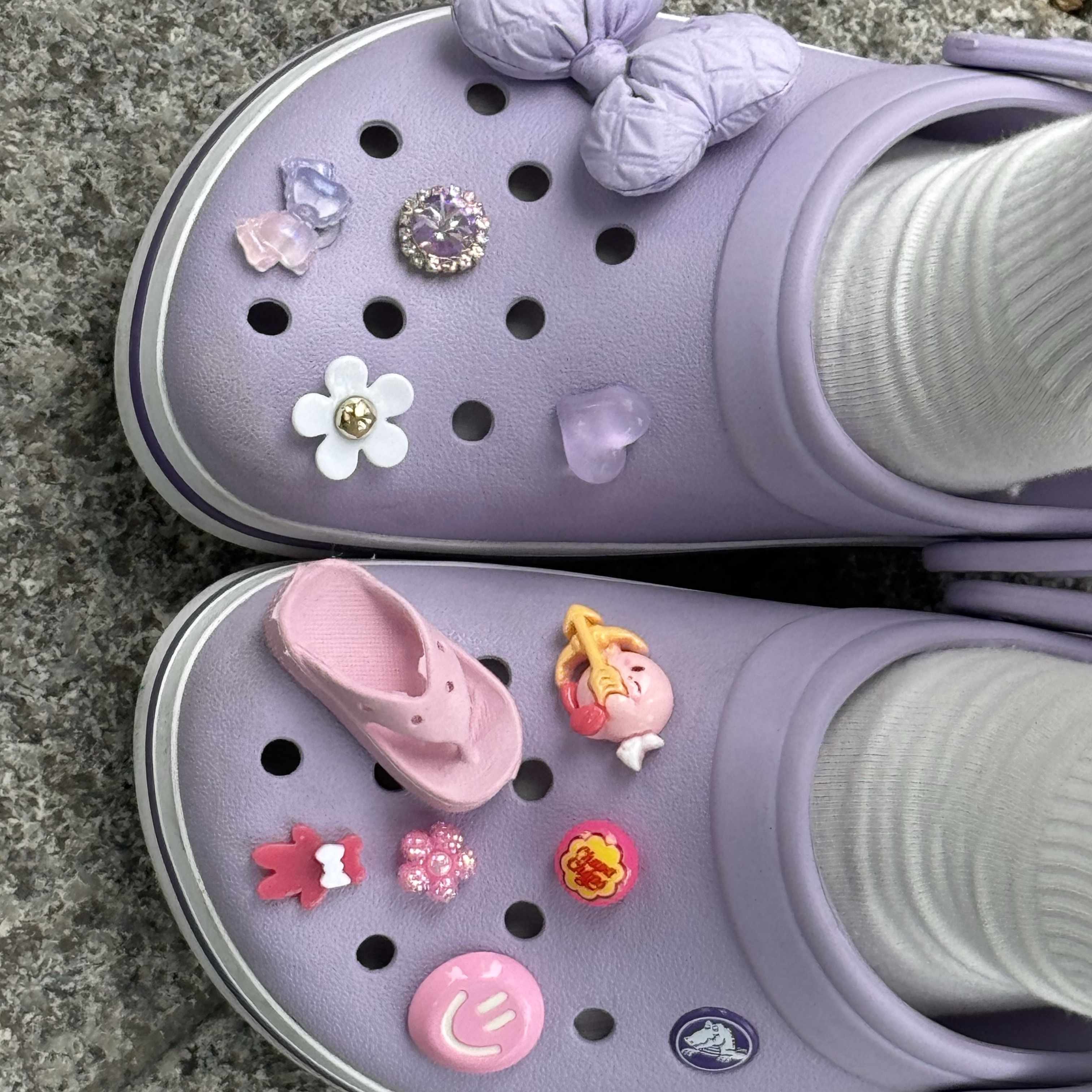 Crocs Crocband Clog Lavender Purple 착용 스타일