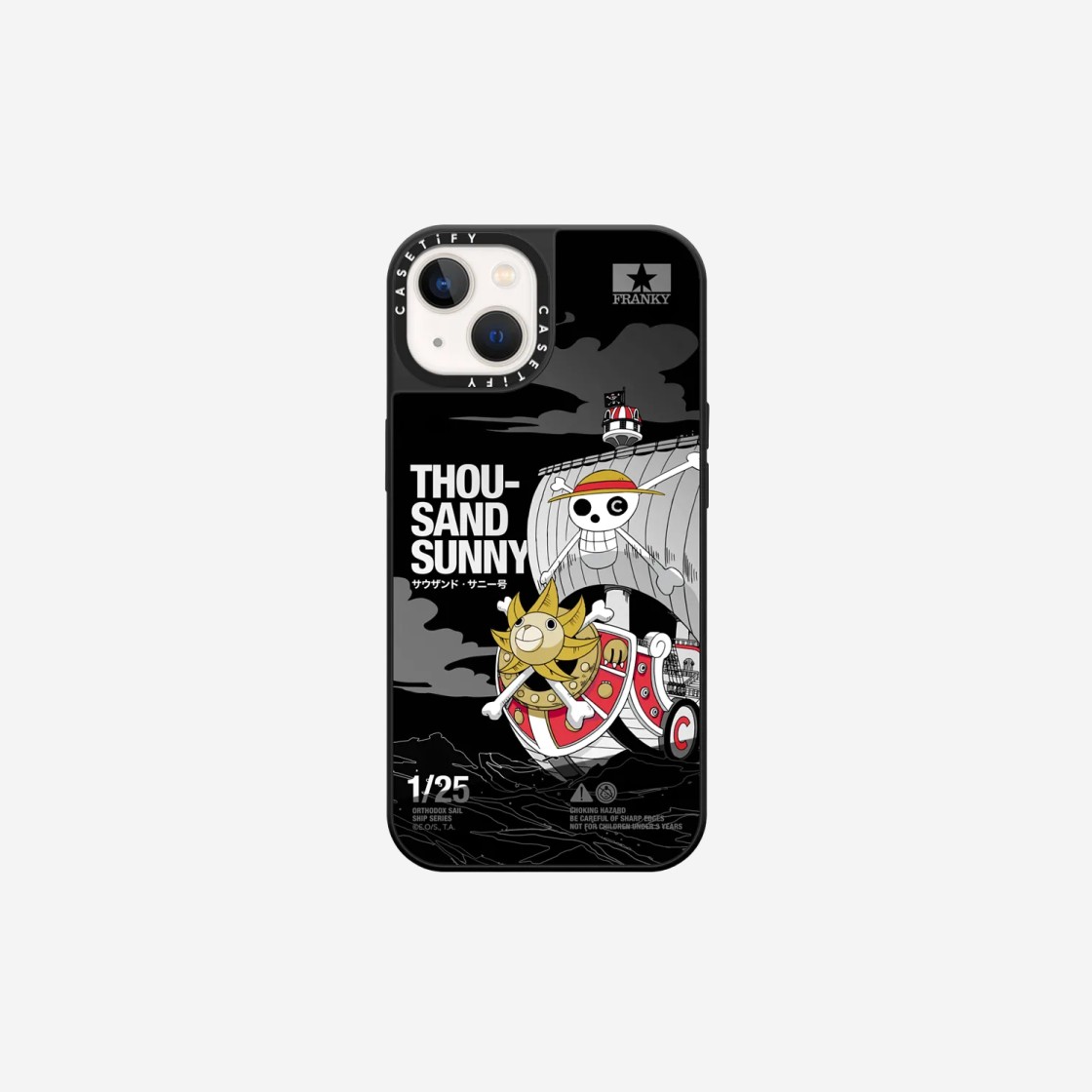 Casetify x One Piece iPhone Magsafe Thousand Sunny Ship Mirror Case Silver Mirror Black Bumper 상세 이미지 3