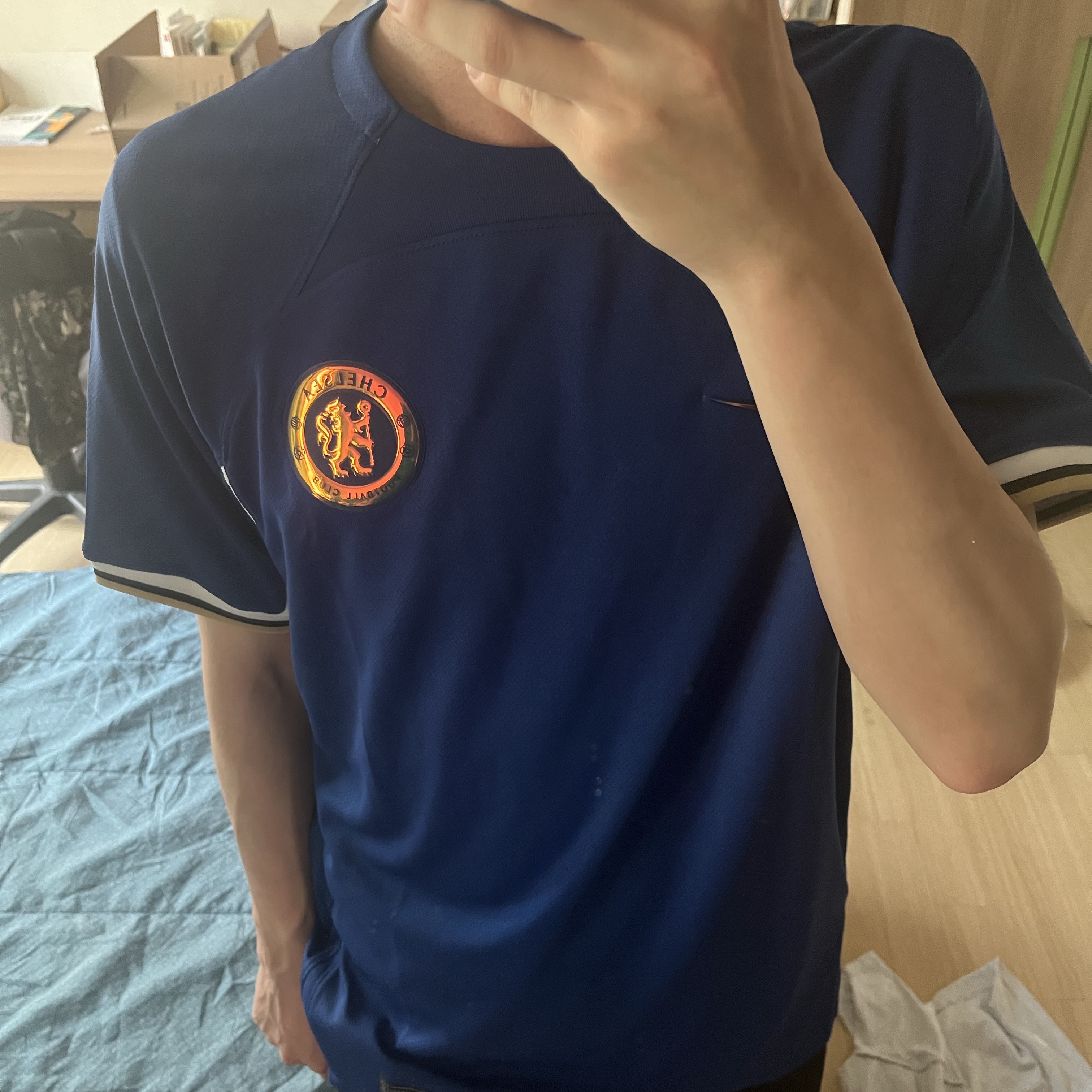 Nike Chelsea FC 2023/24 Stadium Home Dri-Fit Jersey Rush Blue (Non Marking & Non Sponser Ver.) 착용 스타일