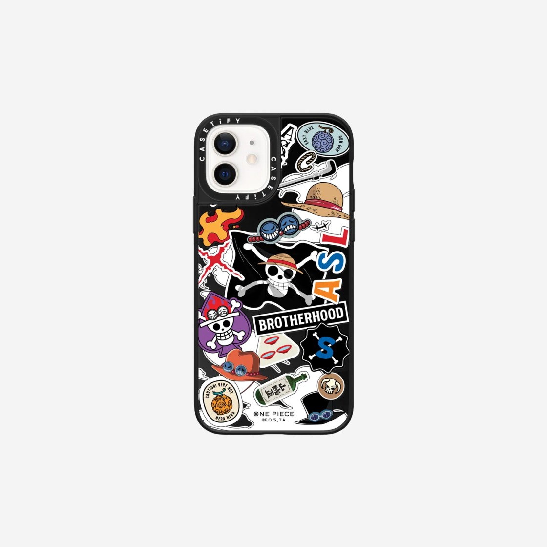 Casetify x One Piece iPhone Magsafe Brotherhood Sticker Mirror Case Black Mirror Black Bumper 상세 이미지 4