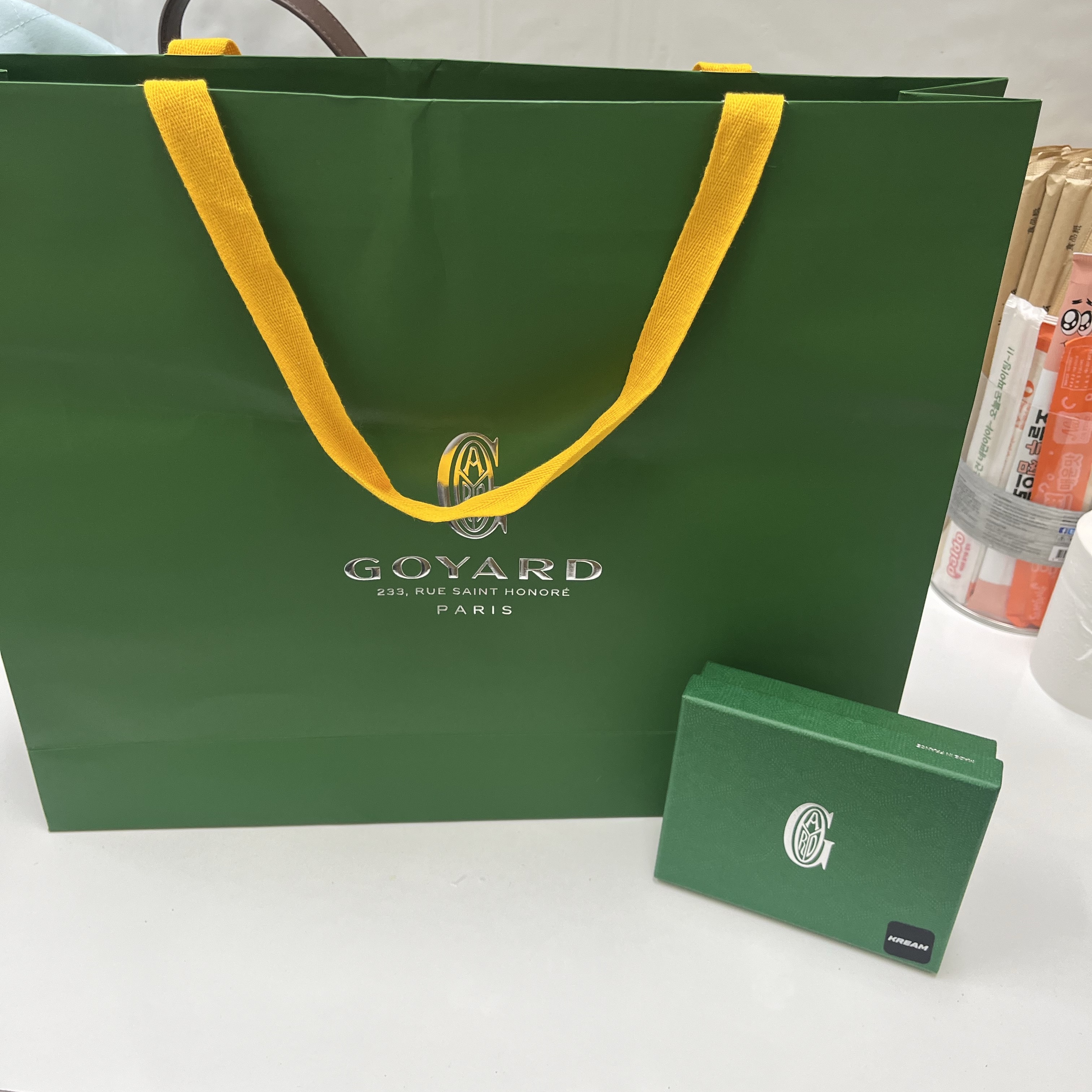 Goyard Saint Sulpice Card Holder Green 착용 스타일