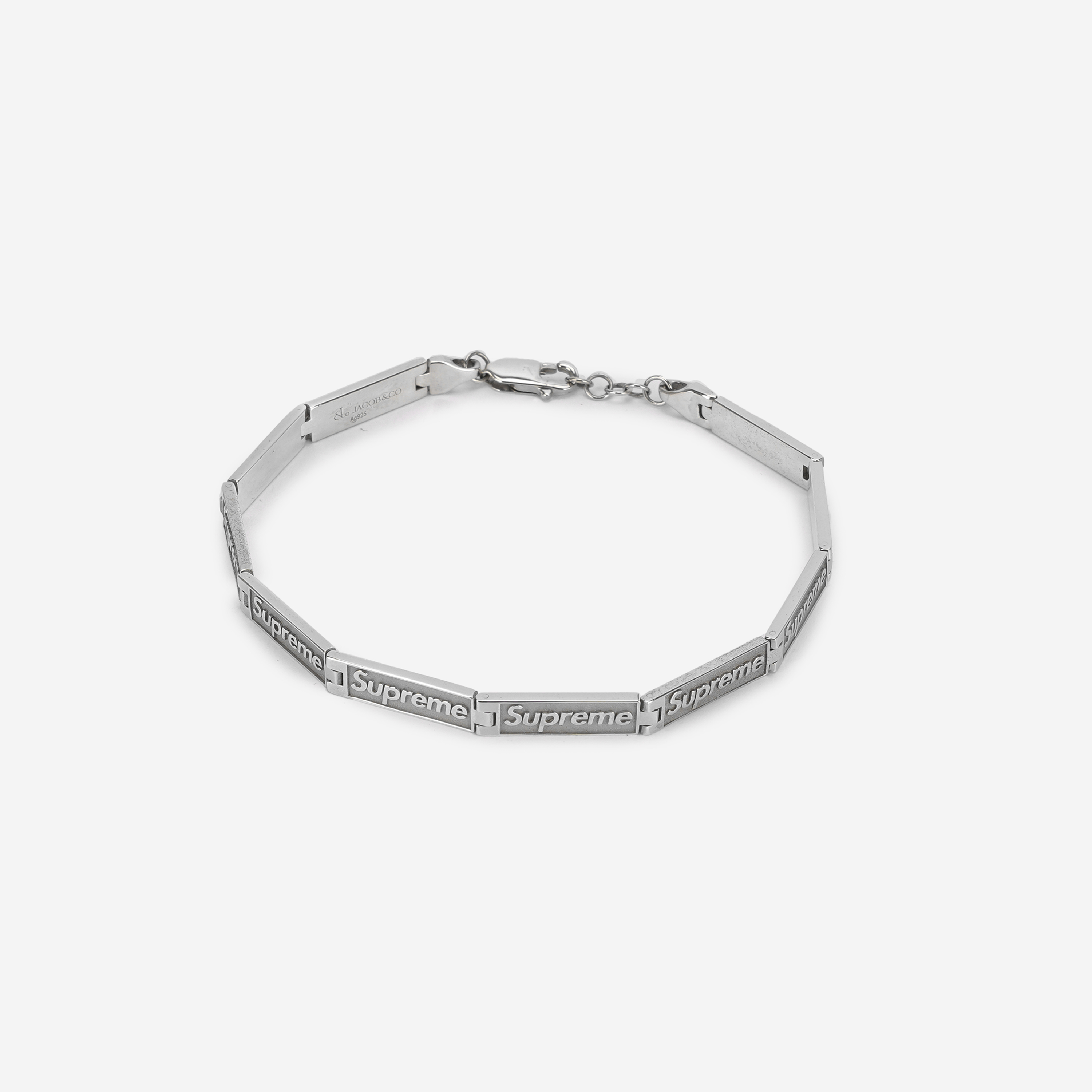 Supreme x Jacob & Co Logo Link Bracelet Sterling Silver - 23SS