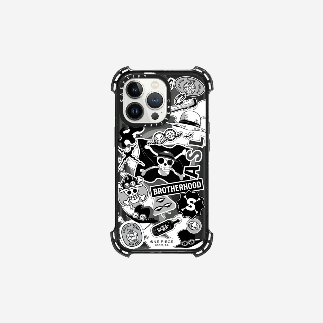 Casetify x One Piece iPhone Magsafe Brotherhood Monotone Sticker Case Clear 상세 이미지 3