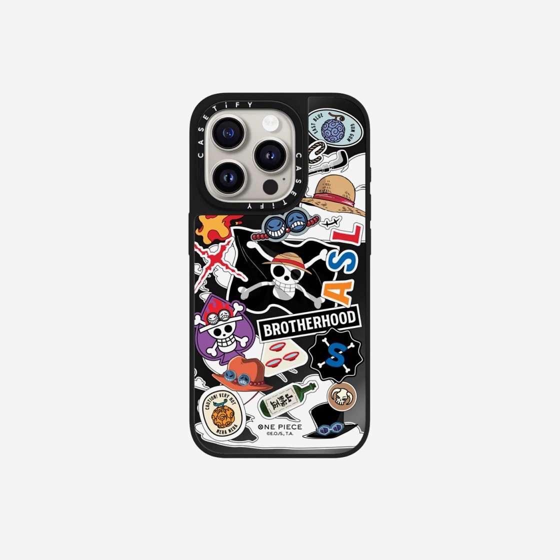 Casetify x One Piece iPhone Magsafe Brotherhood Sticker Mirror Case Black Mirror Black Bumper 상세 이미지 1