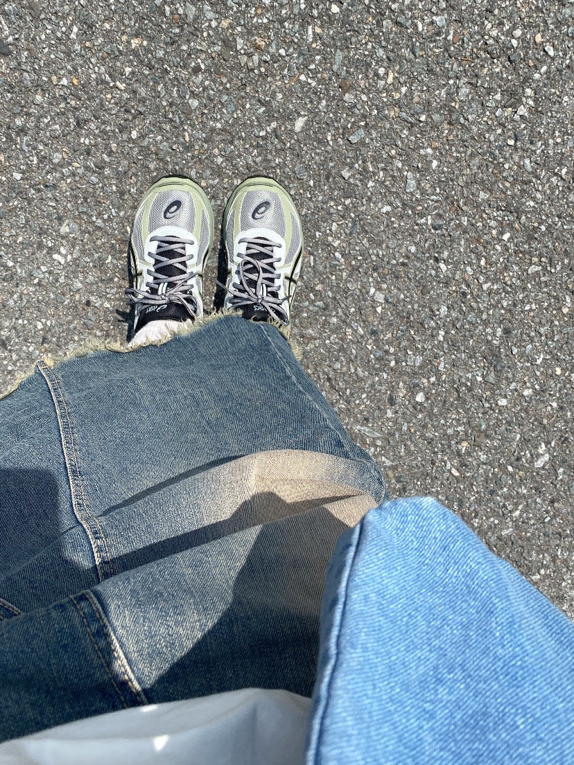 Asics Jog 100 S Sheet Rock - 2E Wide 착용 스타일