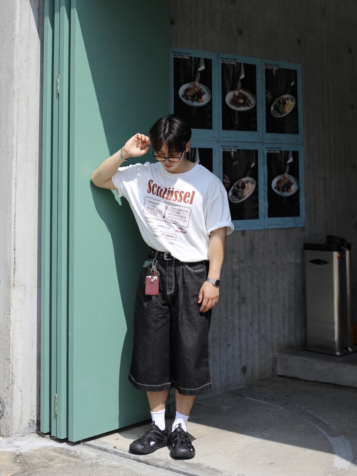 New Balance 4205 Cove v2 Black, Casio A-158WA-1 착용 스타일 - 3