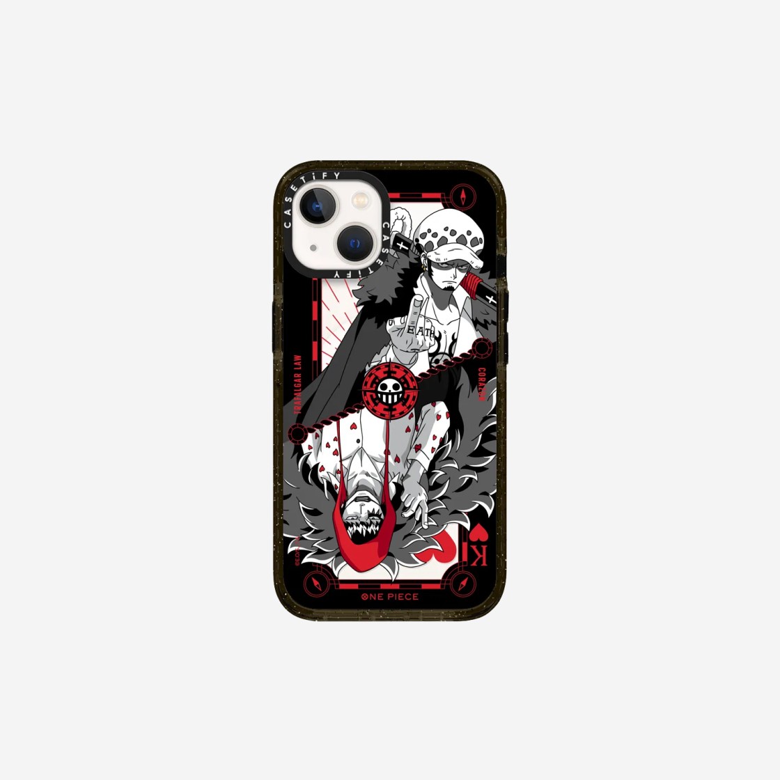 Casetify x One Piece iPhone Magsafe Poker Card Law & Corazon Ultra Bounce Case Black 상세 이미지 3