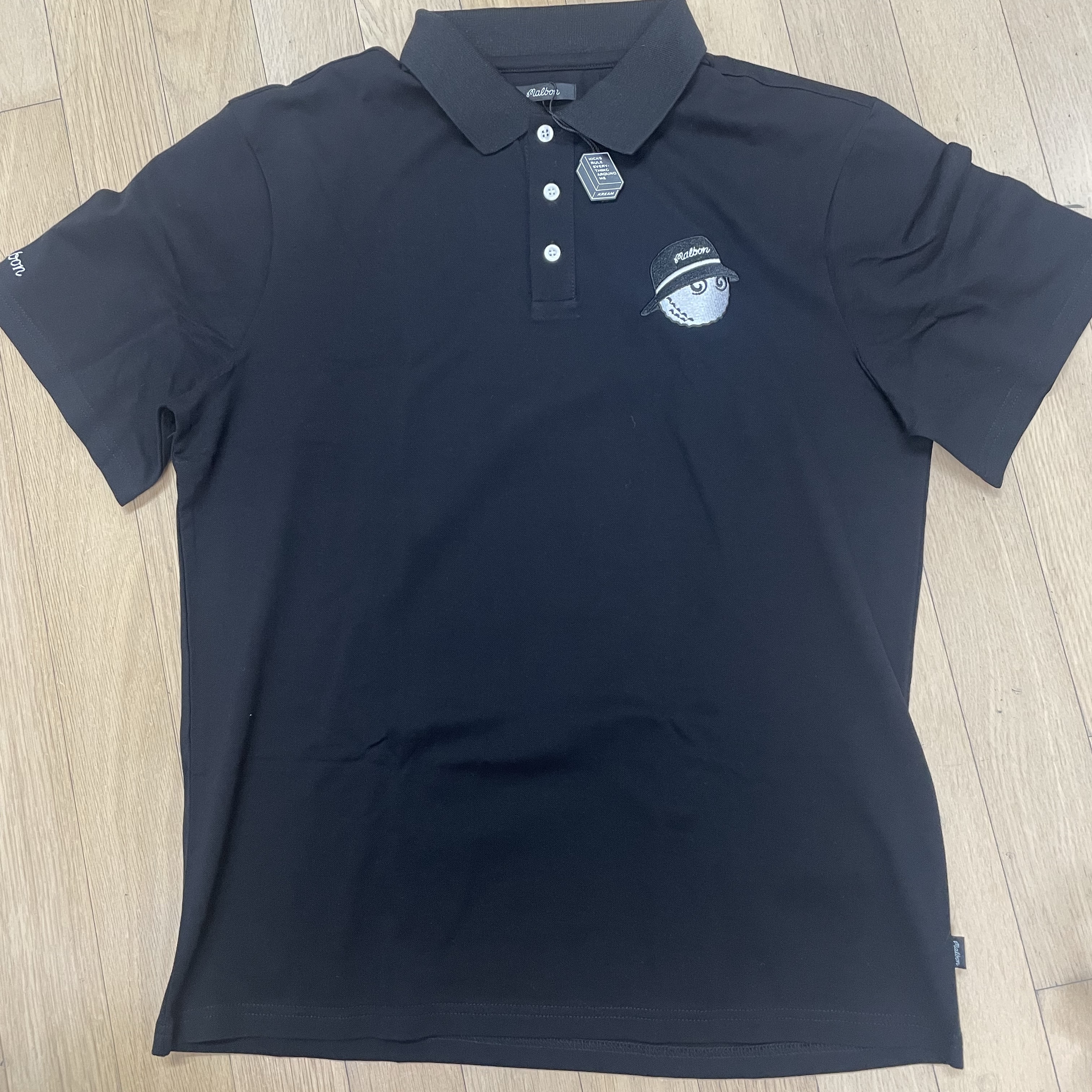 Malbon Golf Cooper Polo Black 착용 스타일