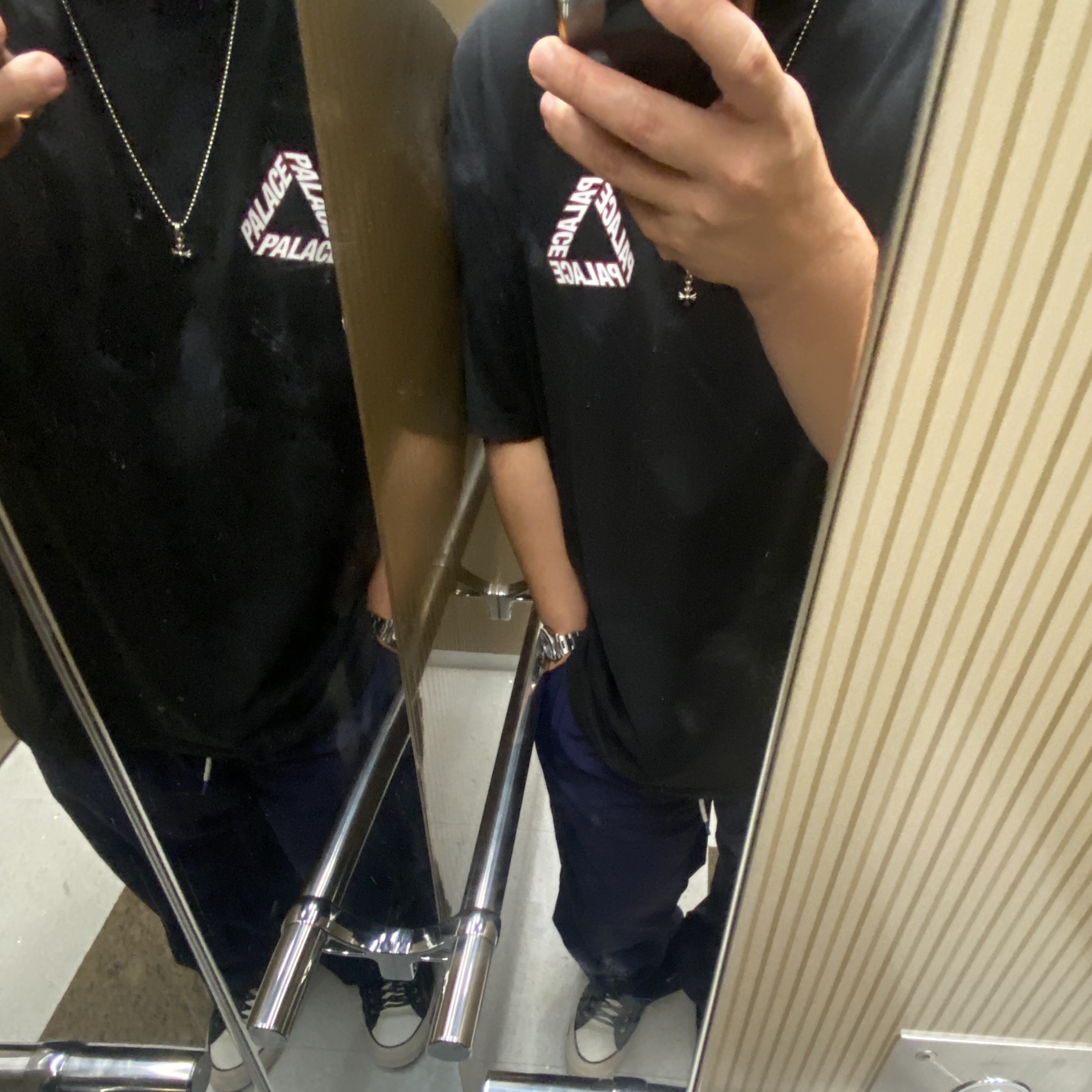 Palace P-3 Outline T-Shirt Black - 24SS, Visvim Skagway LO Canvas Black - 24SS 착용 스타일