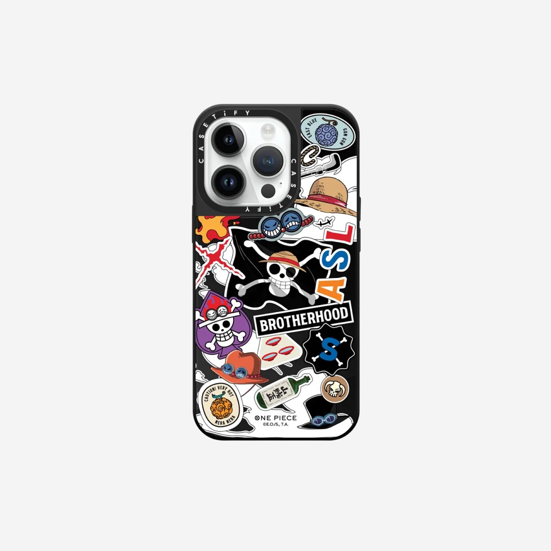 Casetify x One Piece iPhone Magsafe Brotherhood Sticker Mirror Case Black Mirror Black Bumper 상세 이미지 2