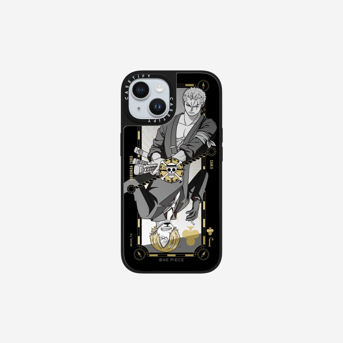 Casetify x One Piece iPhone Magsafe Poker Card Zoro & Sanji Mirror Case Silver Mirror Black Bumper 상세 이미지 2