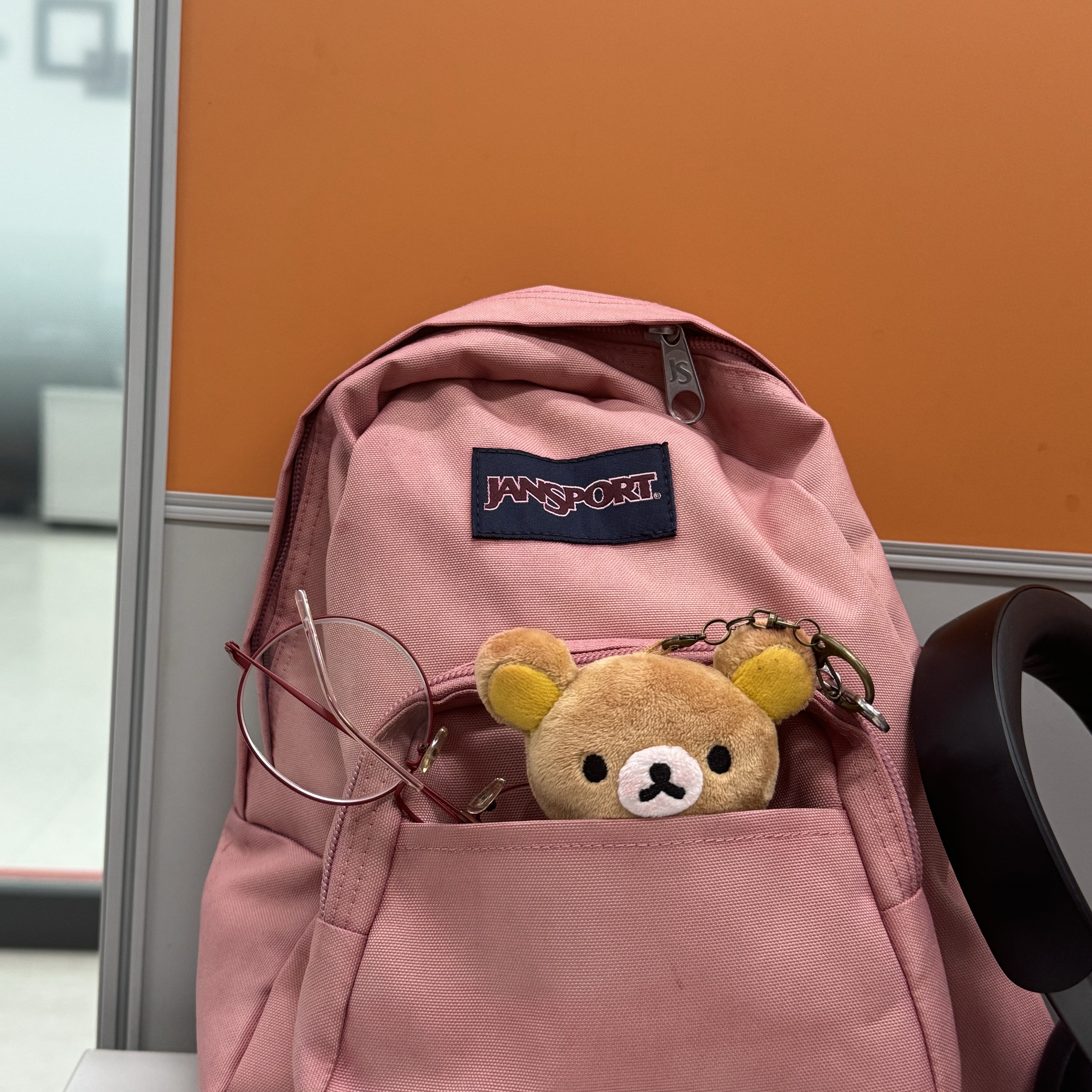 Jansport Half Pint Mini Backpack Misty Rose 착용 스타일