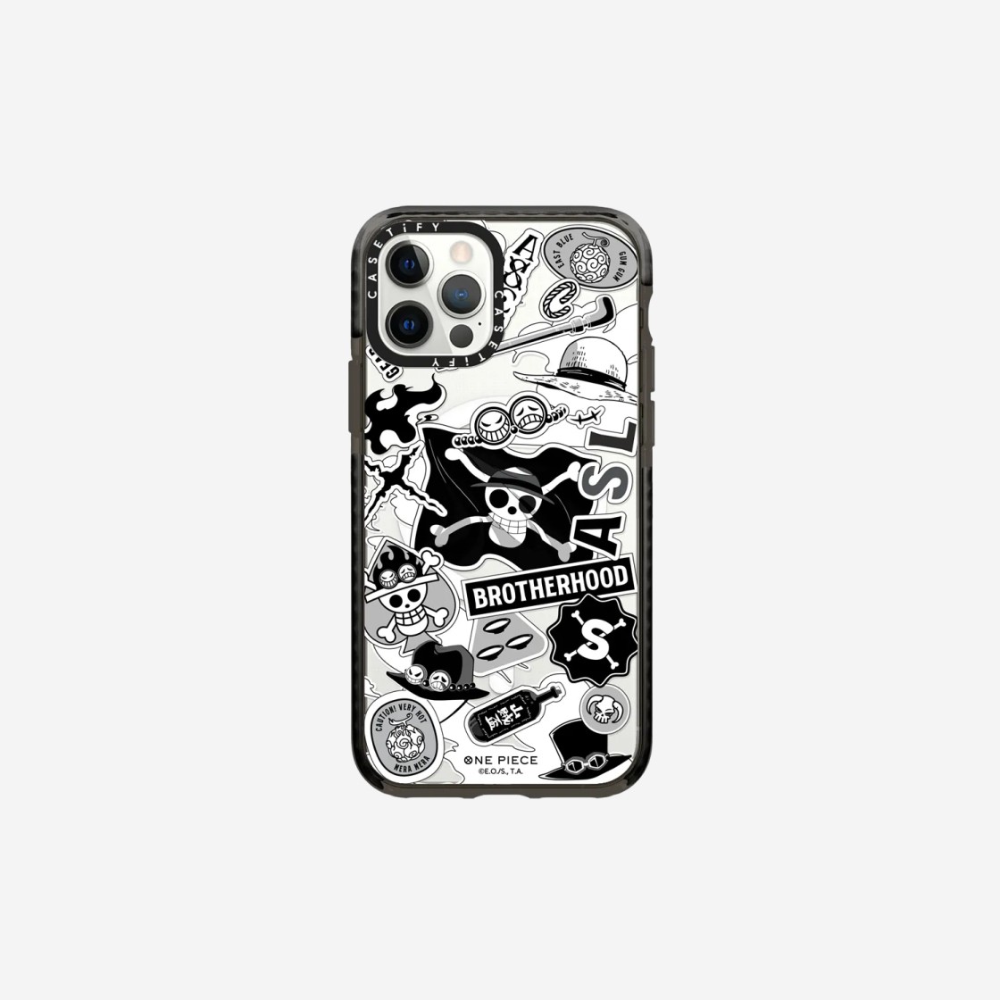 Casetify x One Piece iPhone Magsafe Brotherhood Monotone Sticker Case Clear 상세 이미지 4