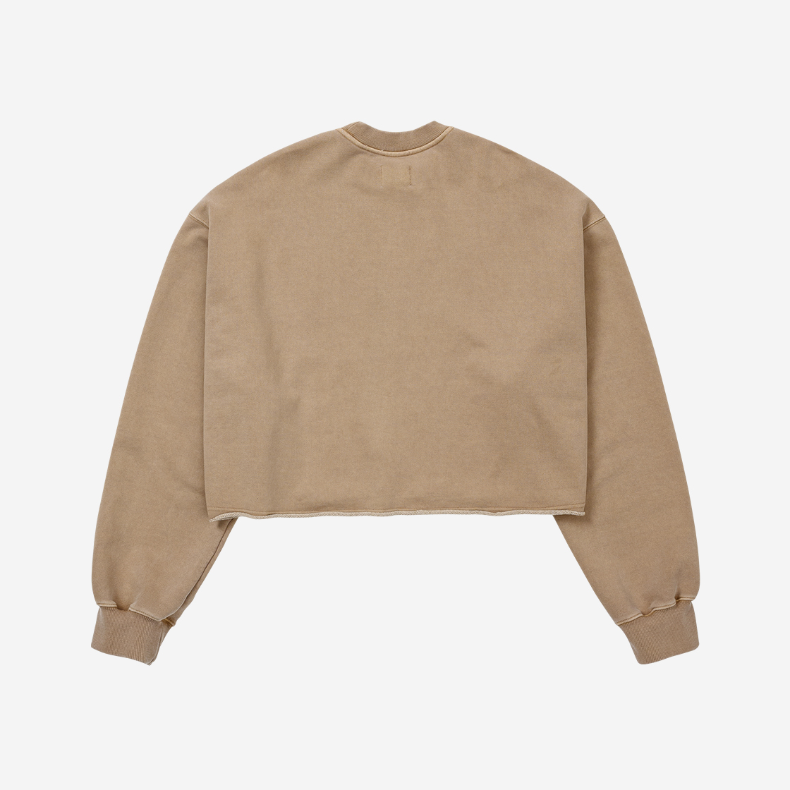 아조바이아조 더 체인 워시드 크롭 스웻셔츠 모카(Ajobyajo The Chain Washed Cropped Sweatshirt Mocha) - 2
